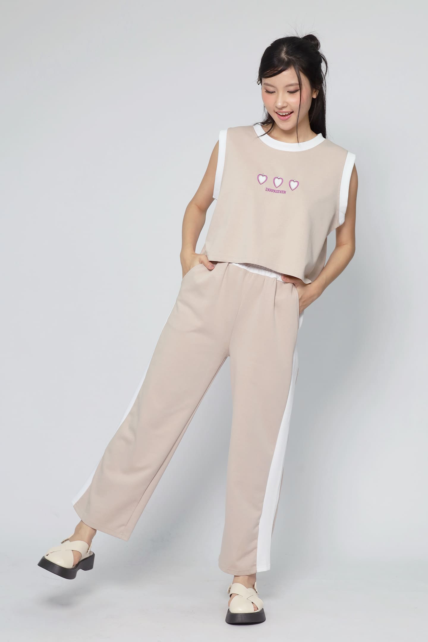 JOY - Triple Hearts 2 in 1 Top and Pants Set