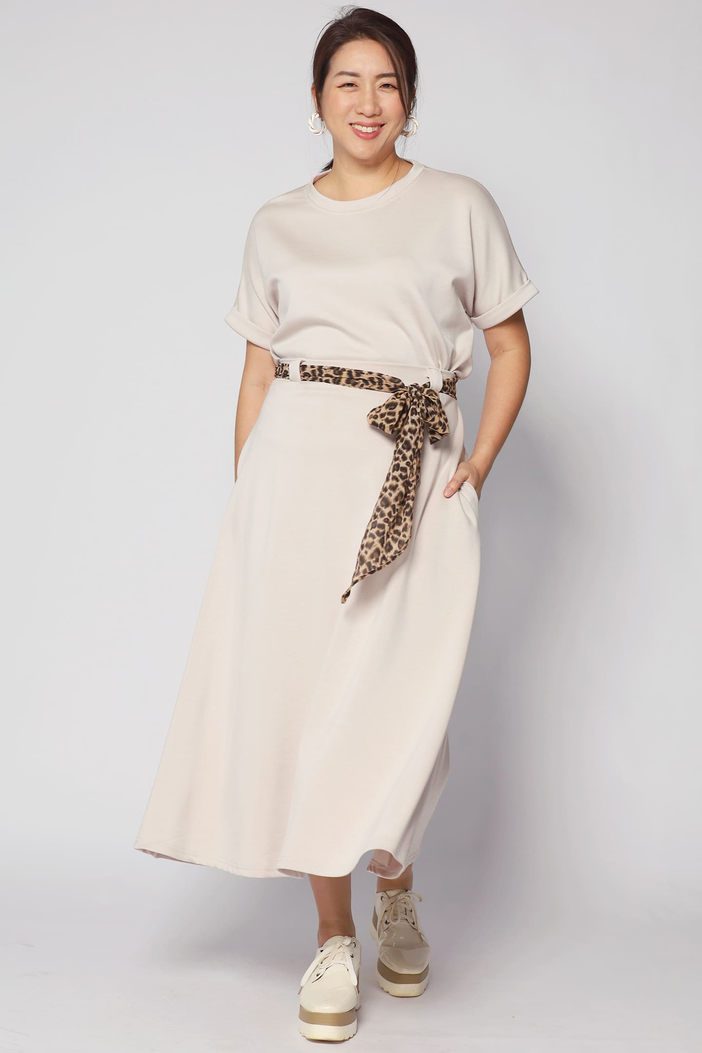 Will 2 in 1 Top and Skirt Set in Khaki