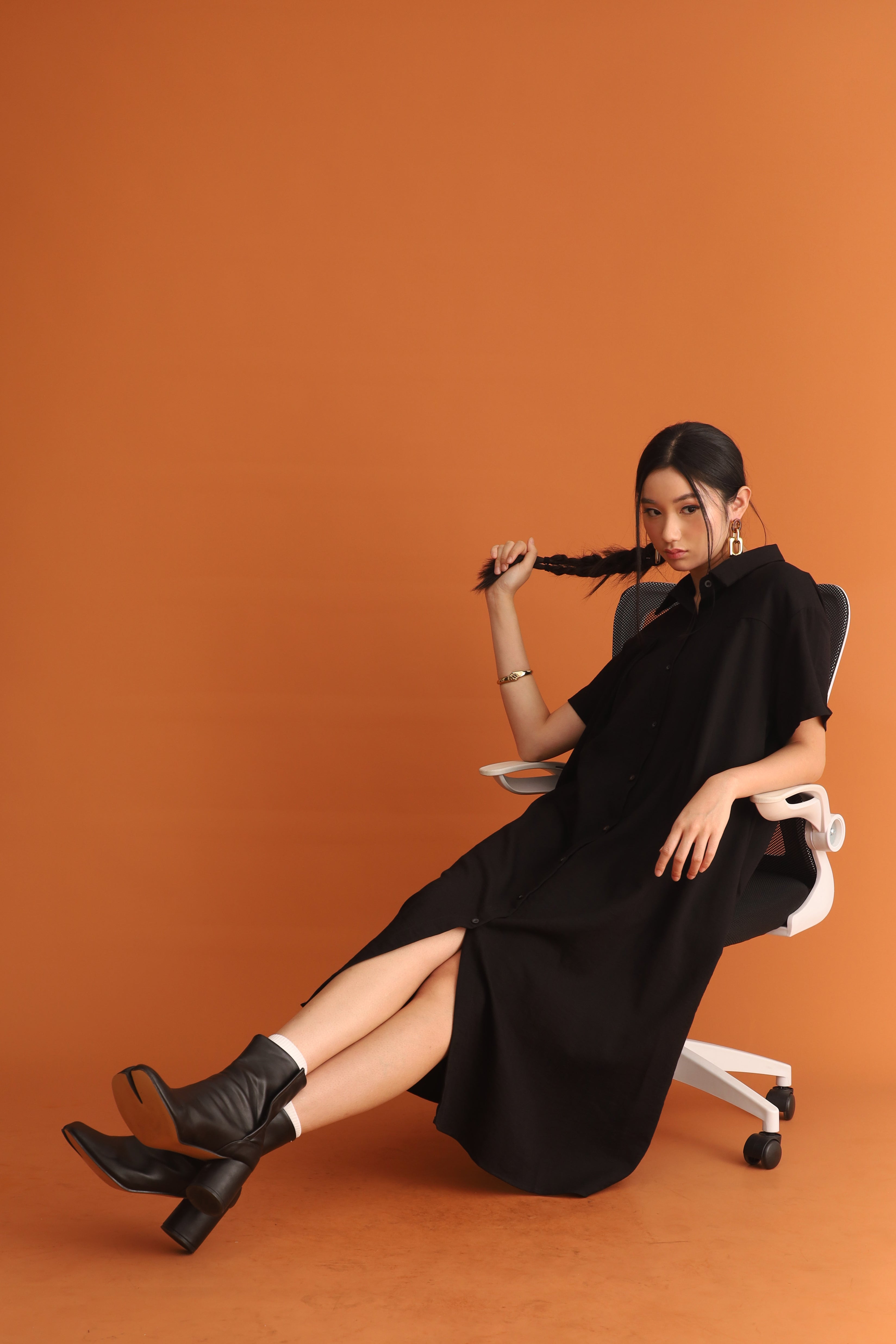 CHOSEN - Park Shirt Dress in Black
