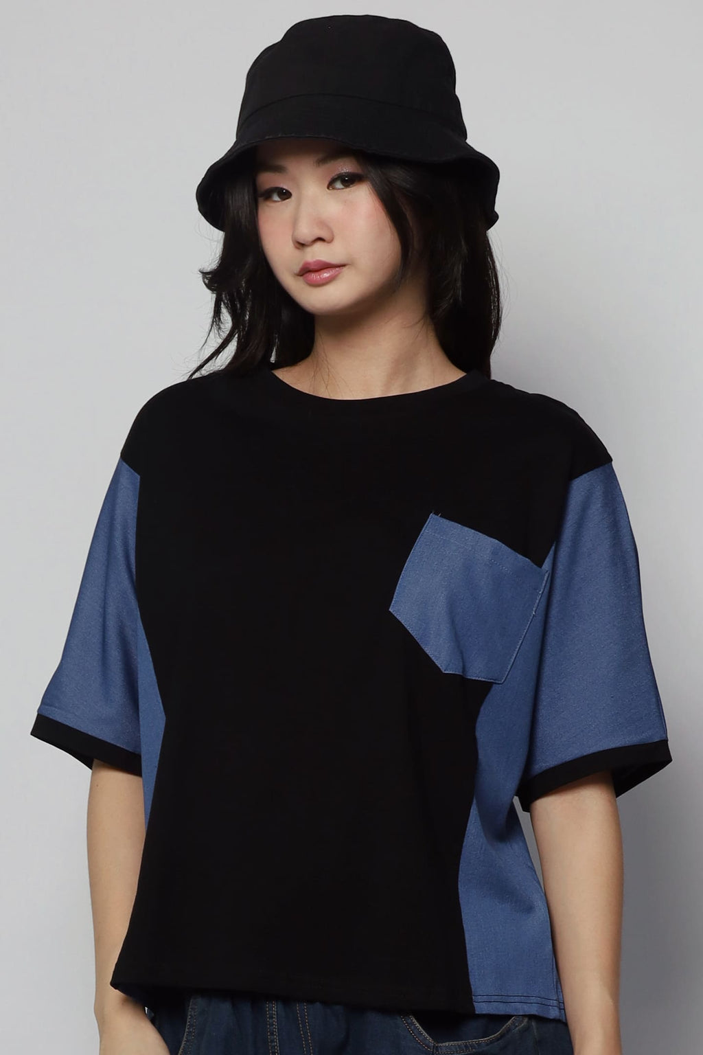 Arlene Top in Denim Black