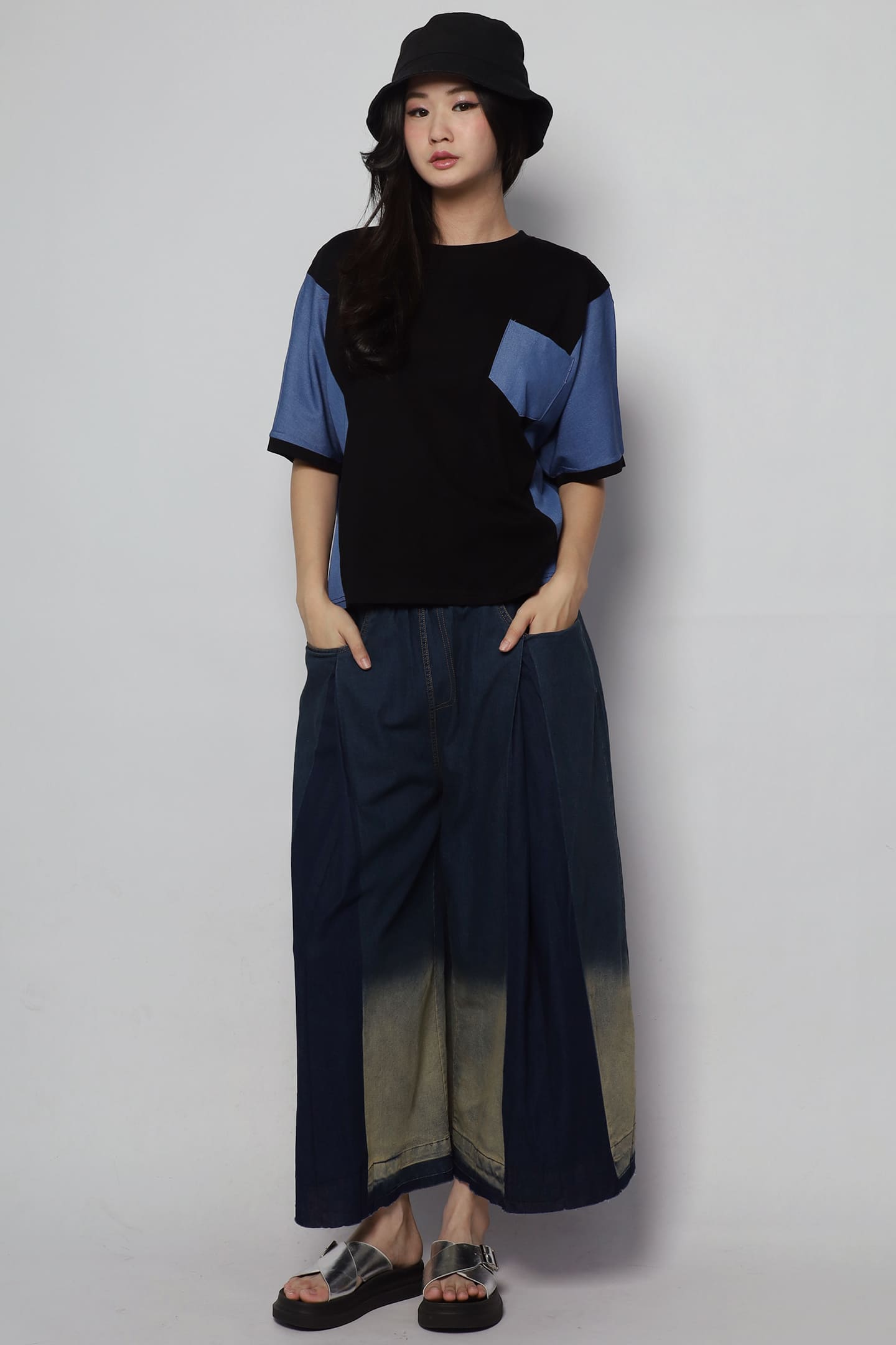 Arlene Top in Denim Black