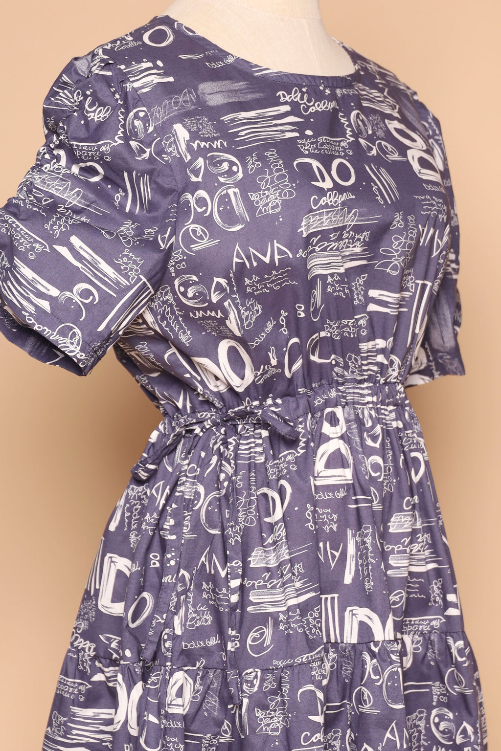 PO - Avelyn Dress in Blue Scribbles