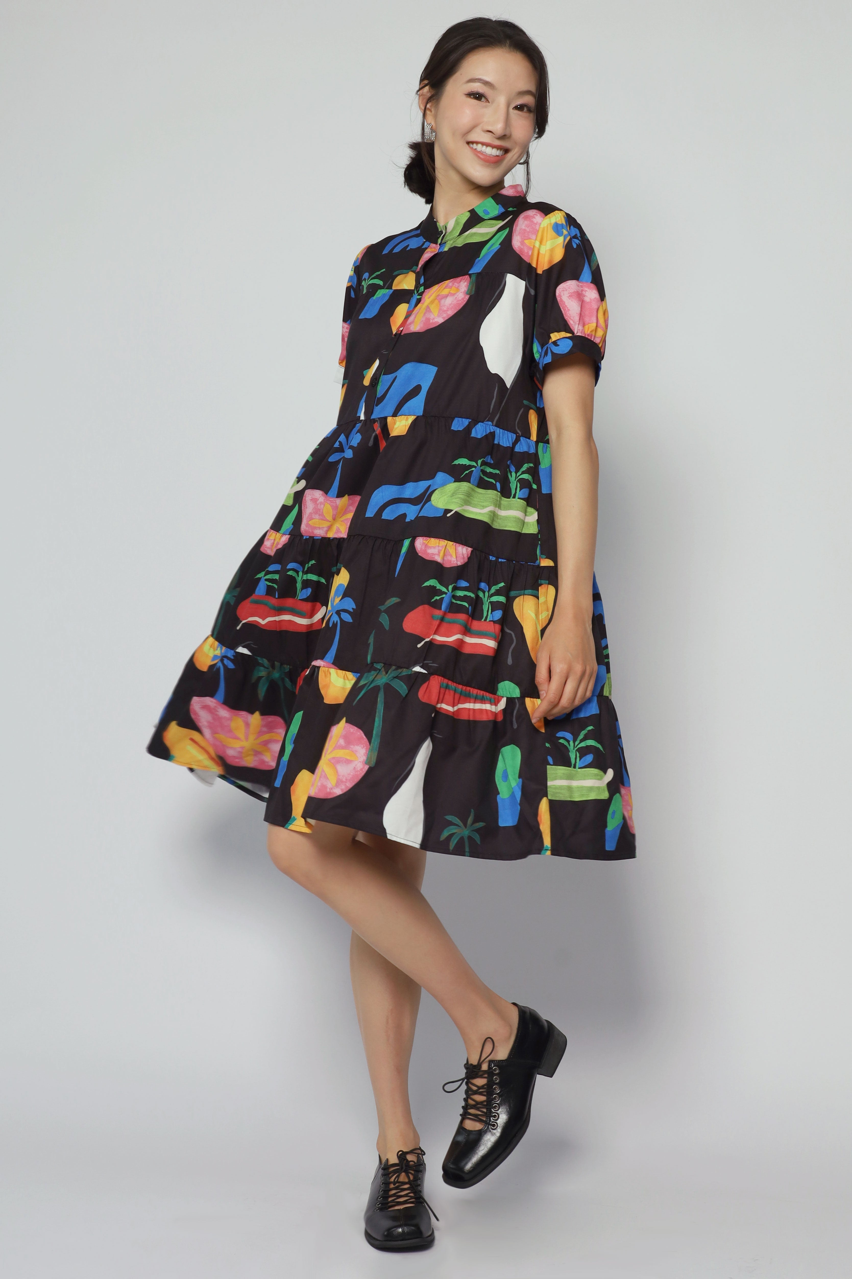 Bibi Dress in Palm Pop