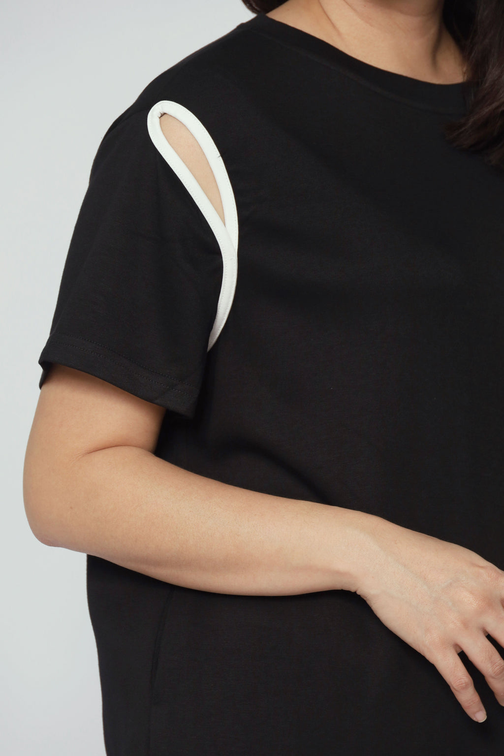 Boden Trimming Dress in Black