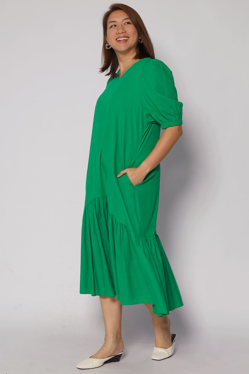 Carmen Dress in Green