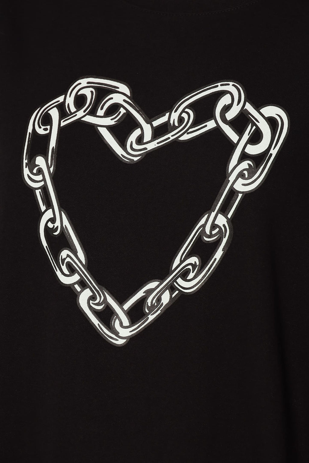 Chain Heart Dress in Black