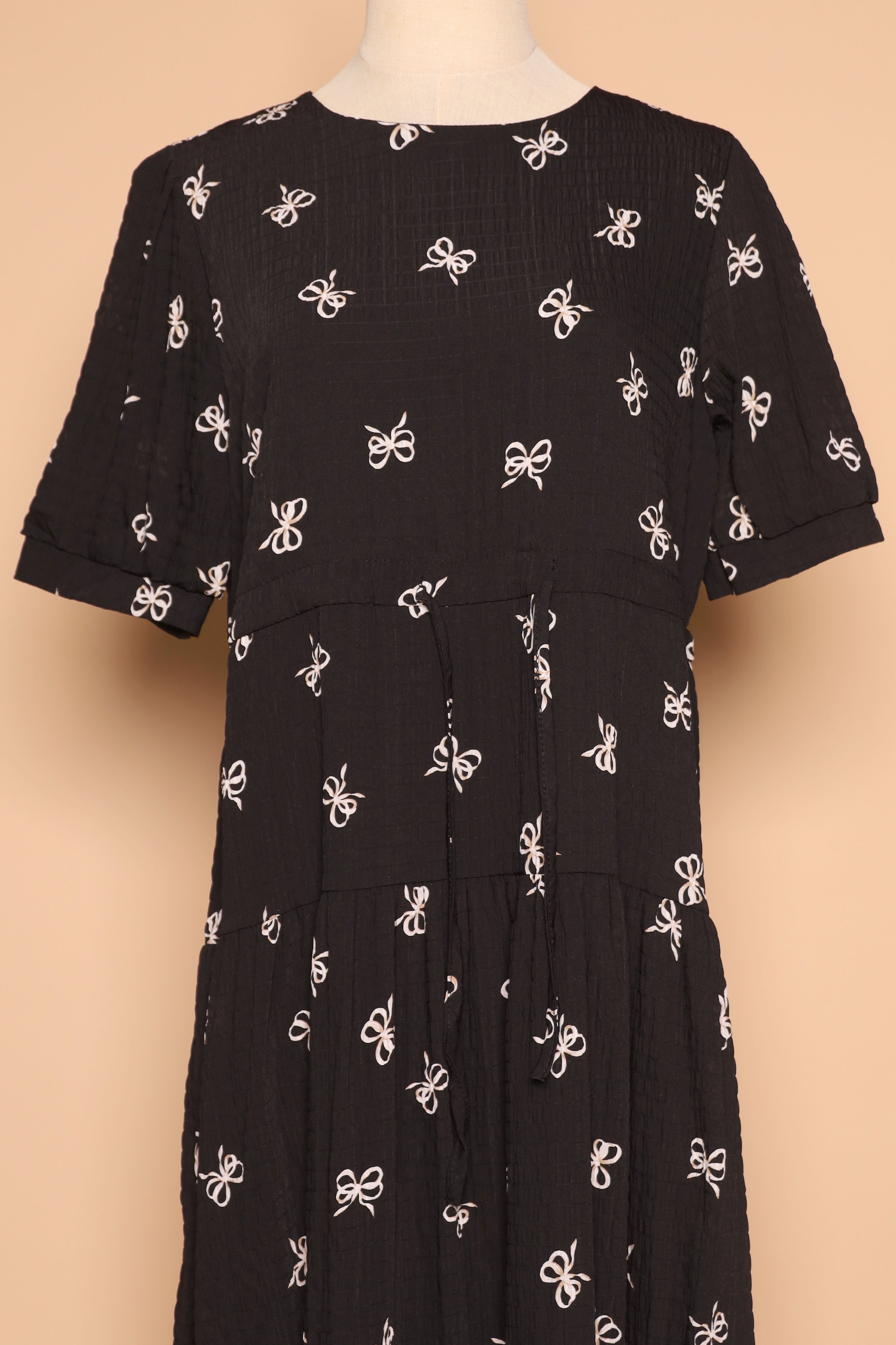 PO - Delia Ribbon Dress in Black