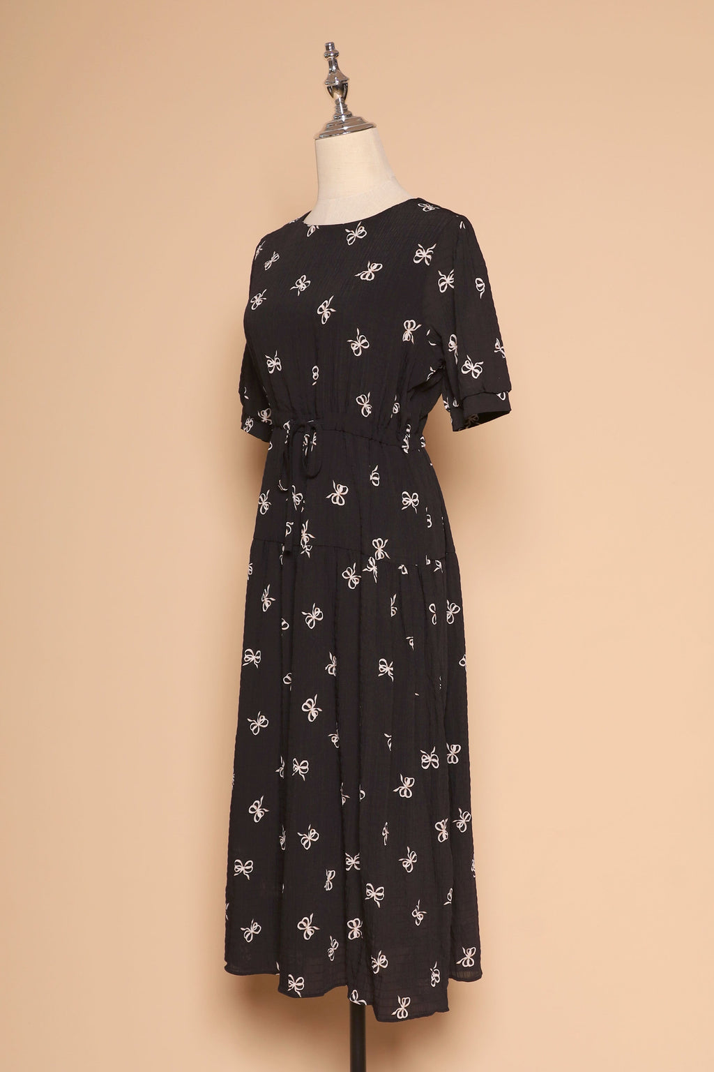 PO - Delia Ribbon Dress in Black