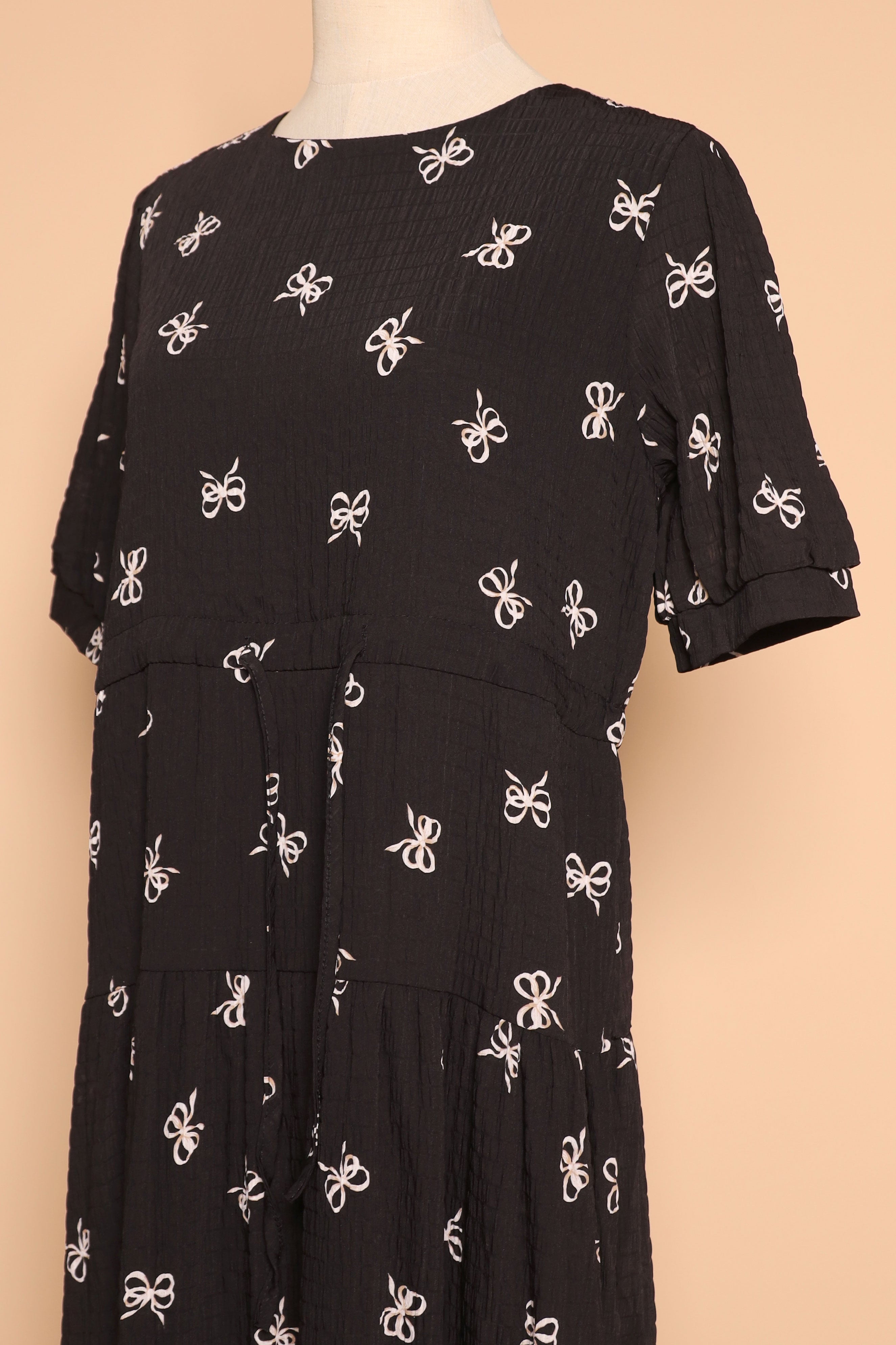 PO - Delia Ribbon Dress in Black