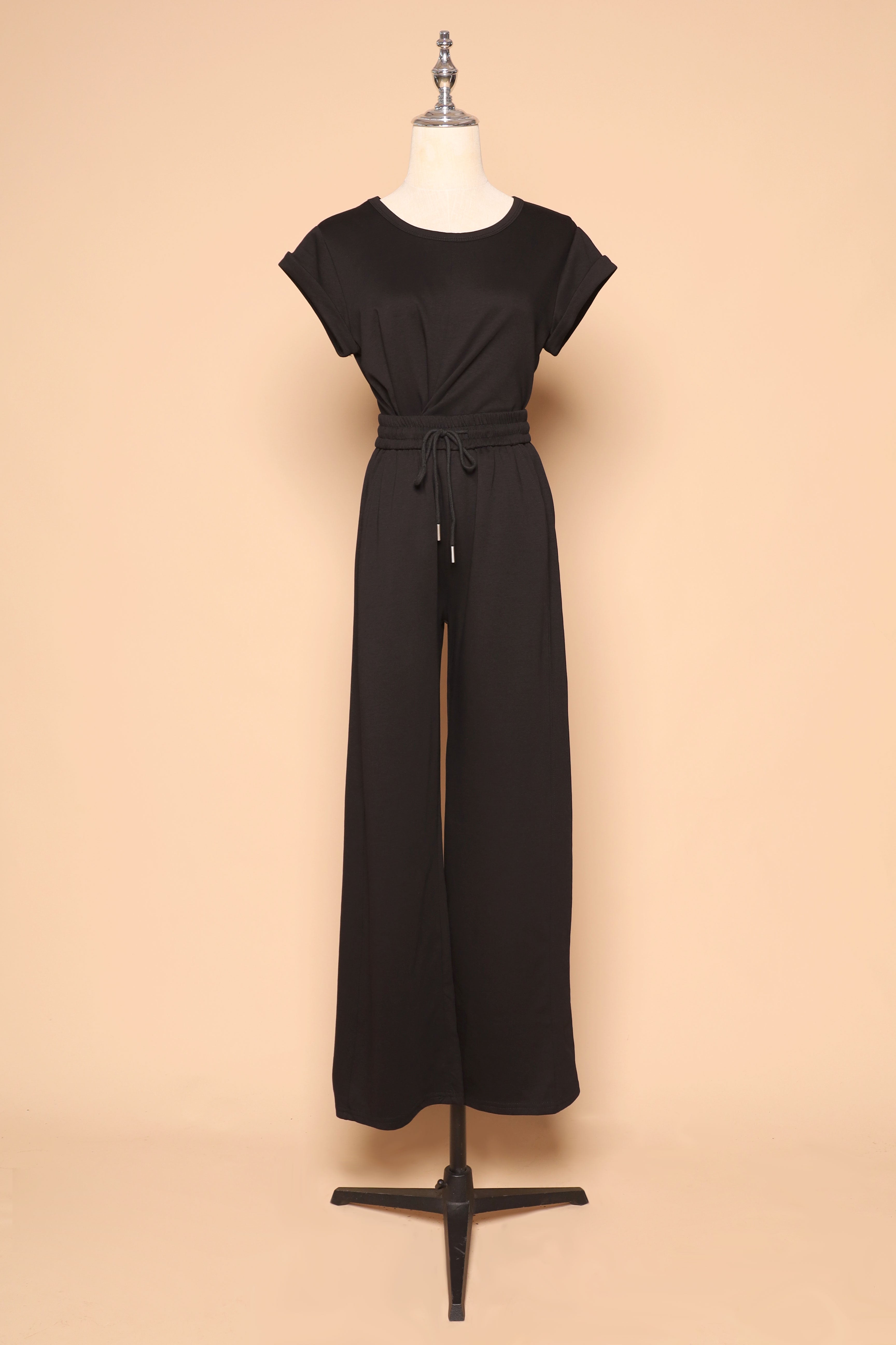 PO - Darla 2 in 1 Top and Pants Set in Black