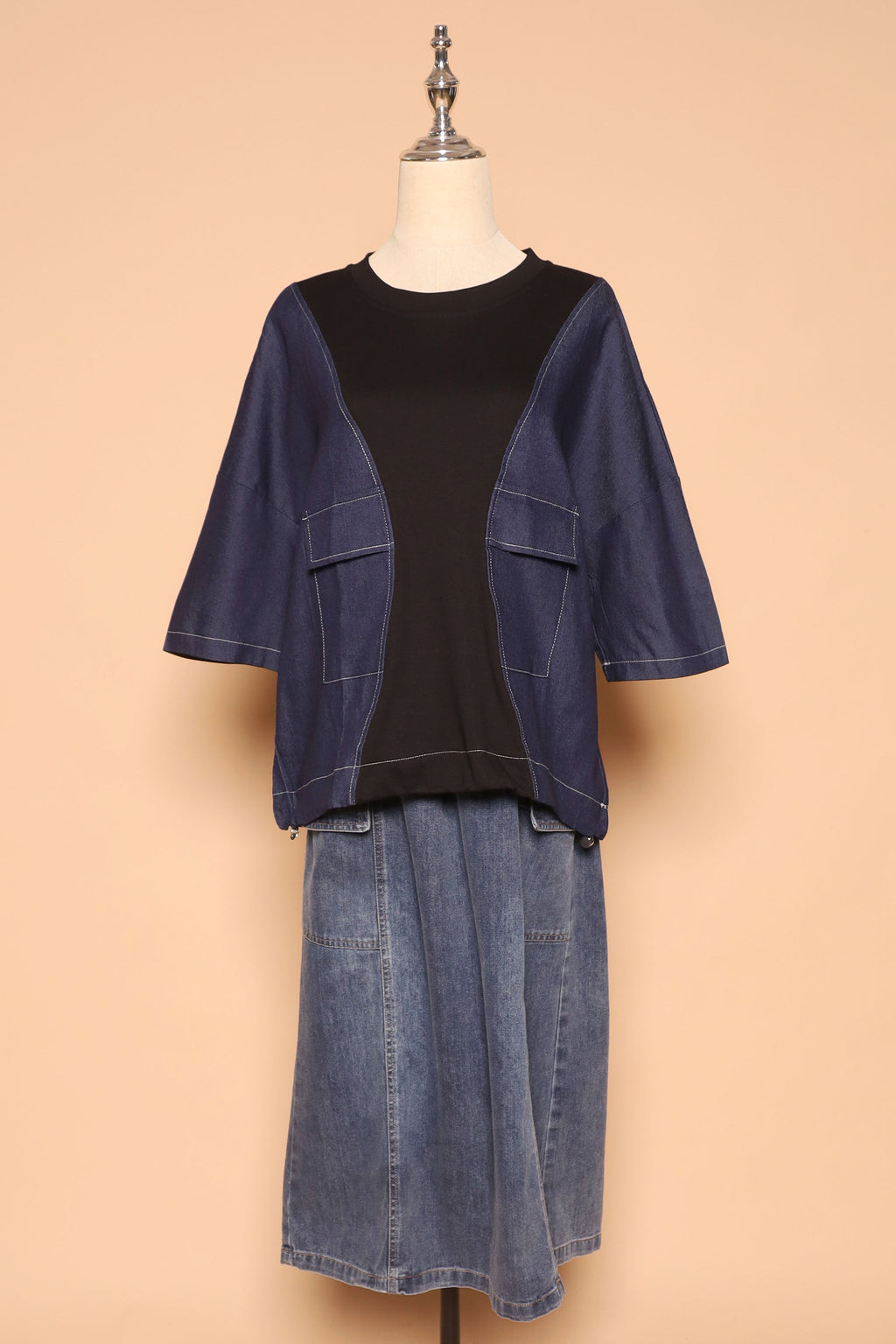 PO - Delilah Top in Denim Black