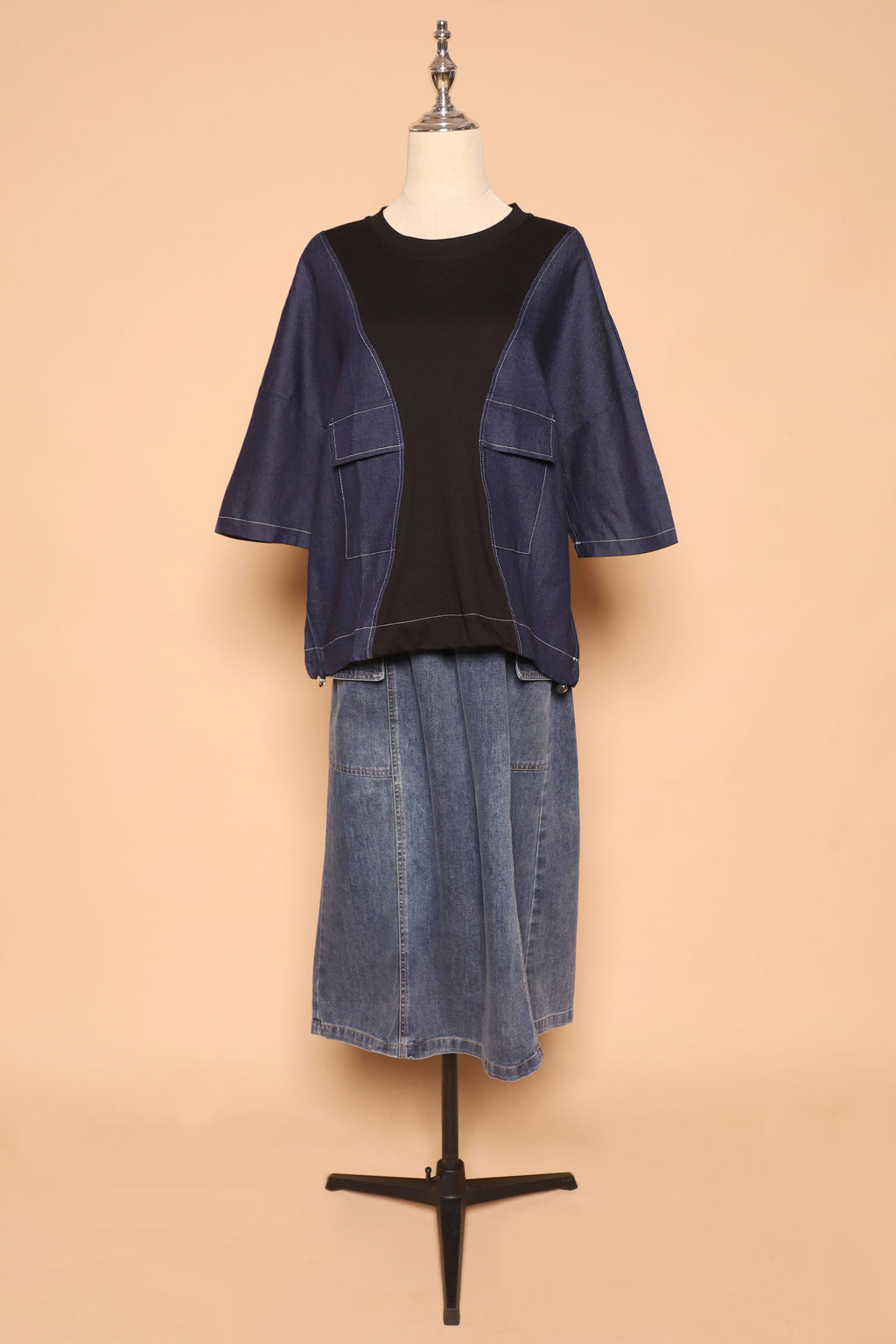 PO - Delilah Top in Denim Black