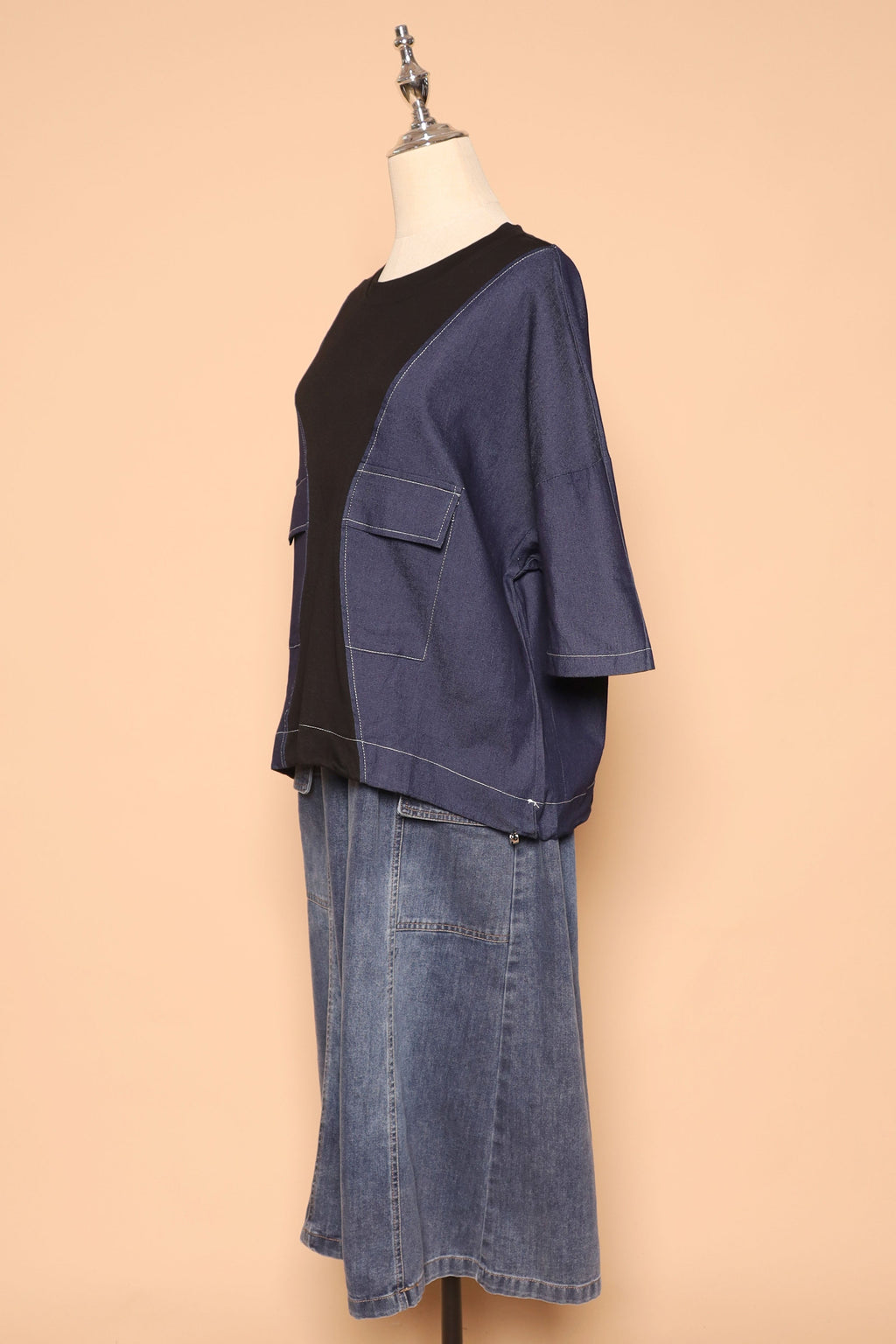 PO - Delilah Top in Denim Black