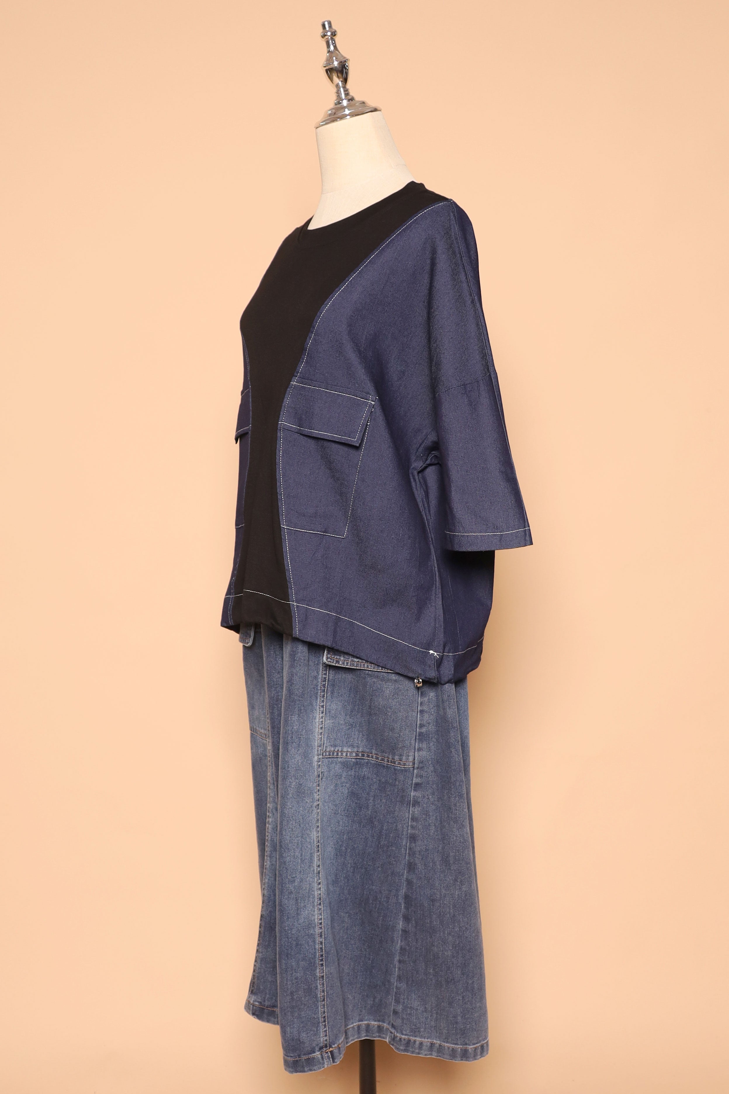 PO - Delilah Top in Denim Black