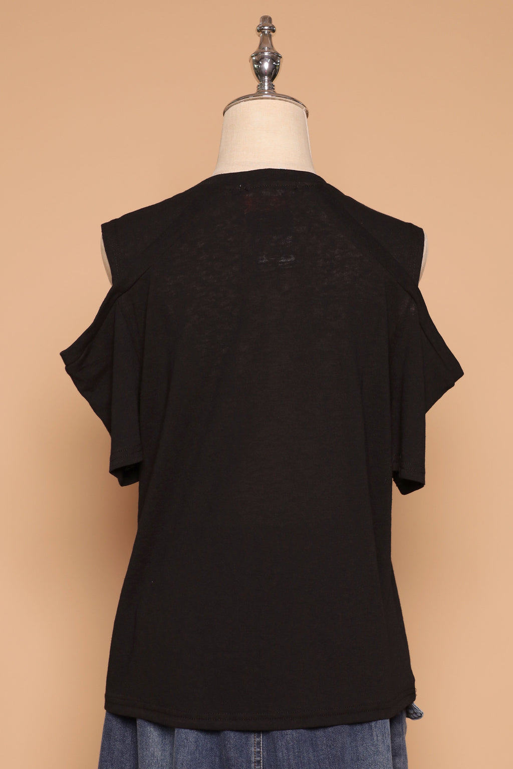PO - Dew Cold Shoulder Top in Black