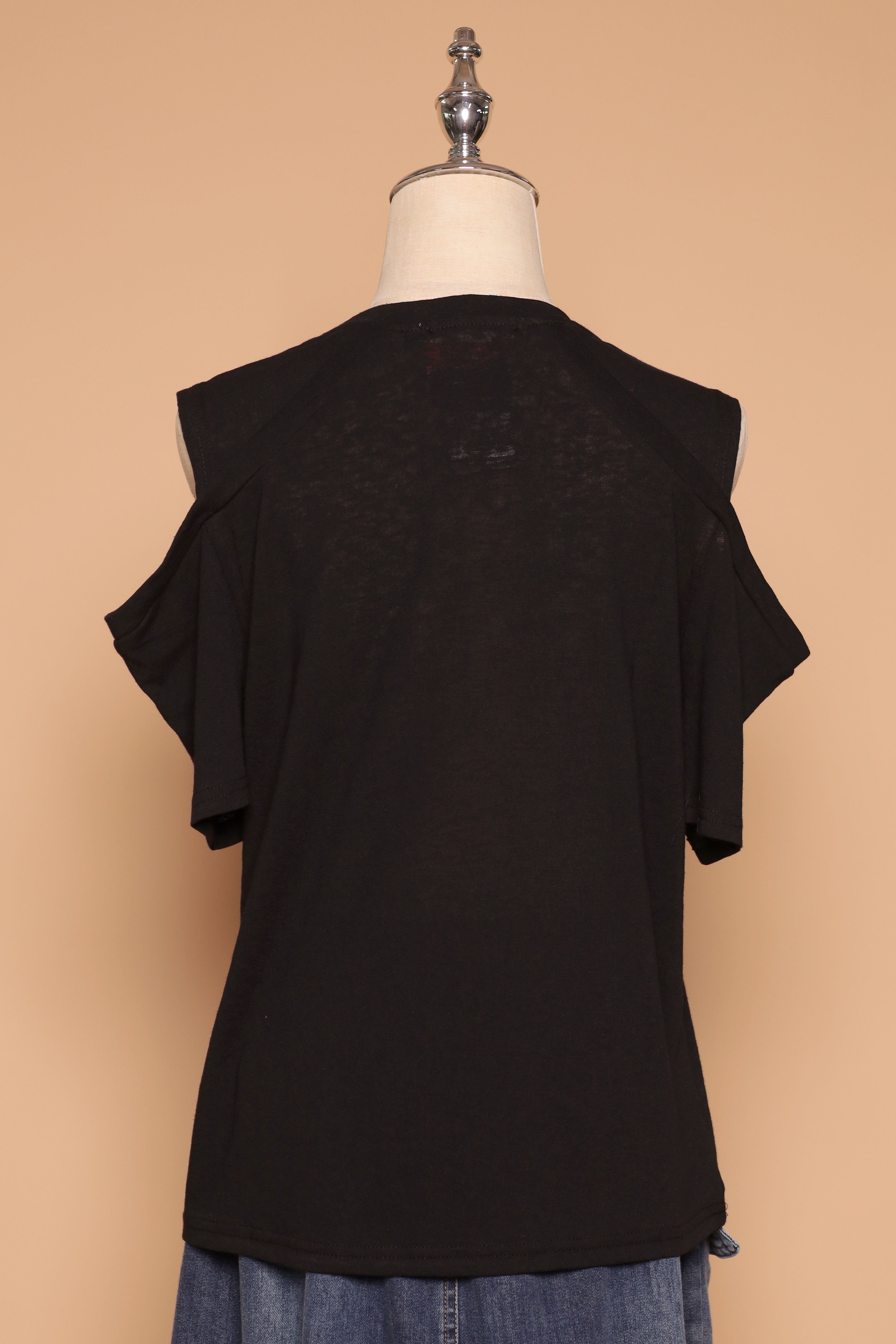 PO - Dew Cold Shoulder Top in Black