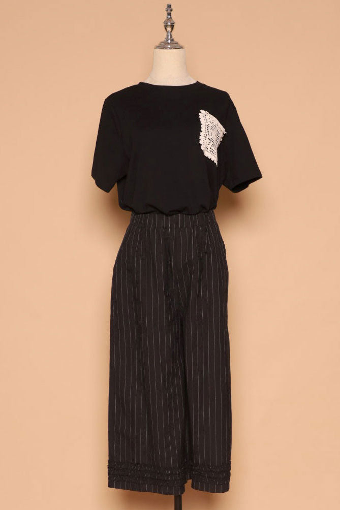 PO - Drae Stripes Frill Pants