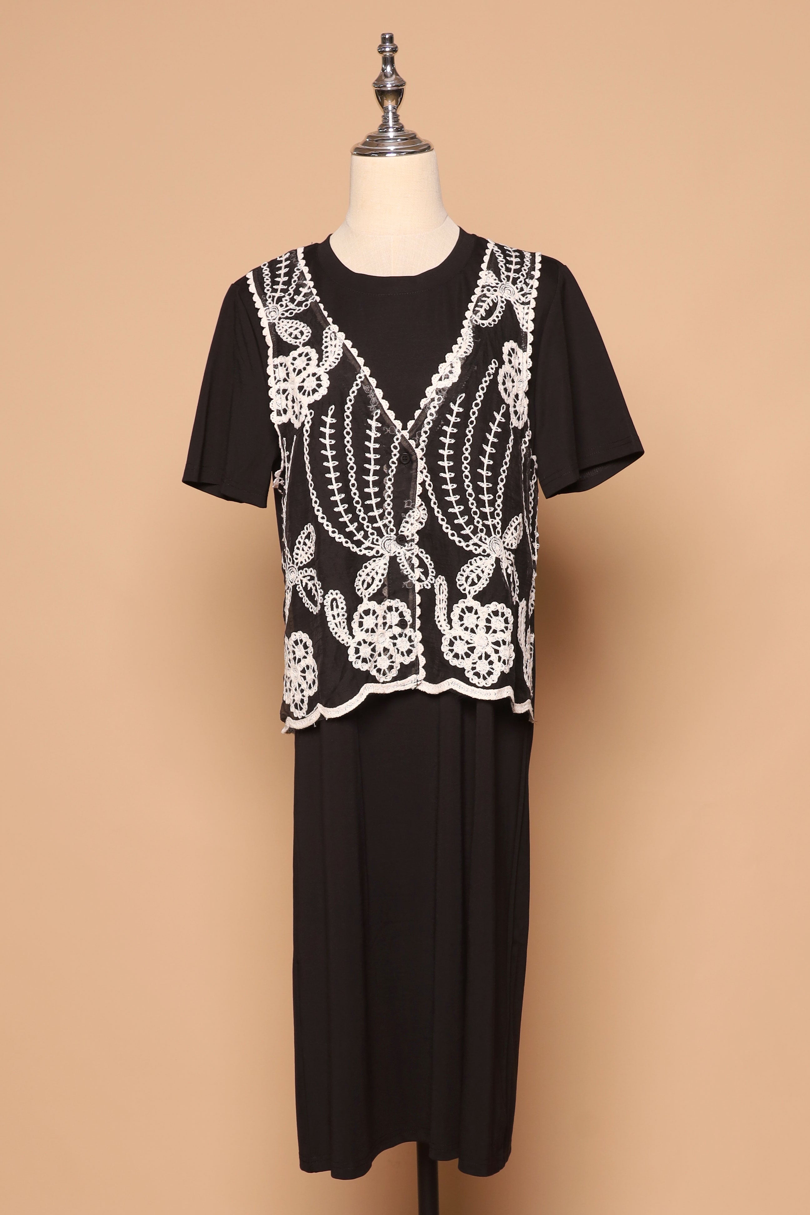 PO - Evin Crochet Vest Dress