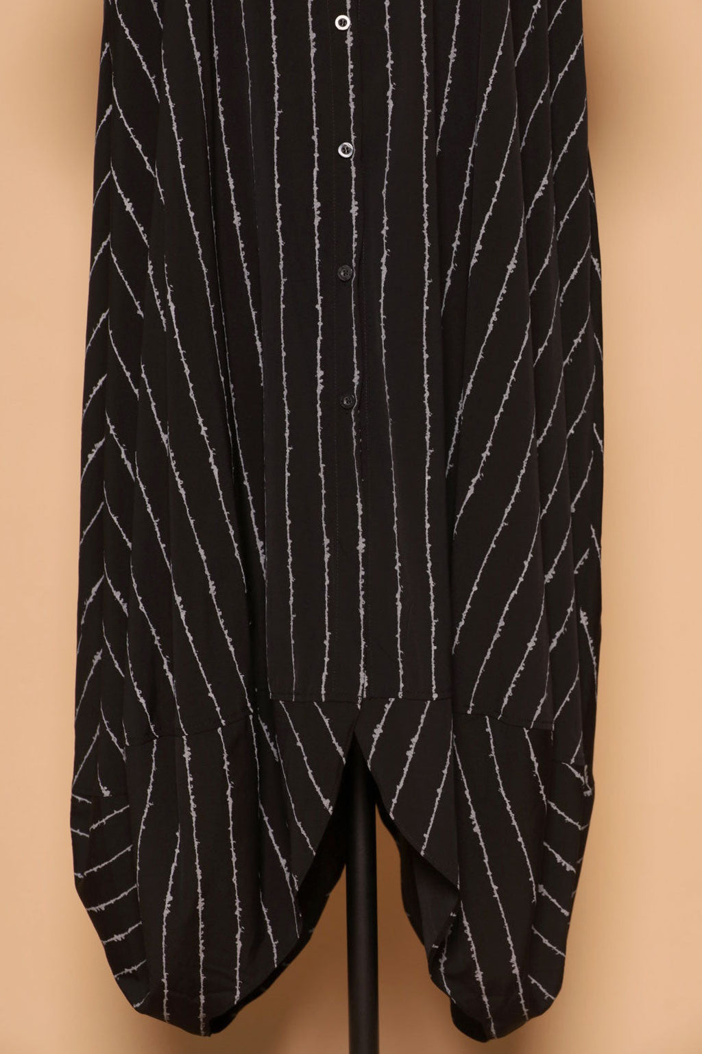 PO - Eunwoo Pinstripes Dress in Black