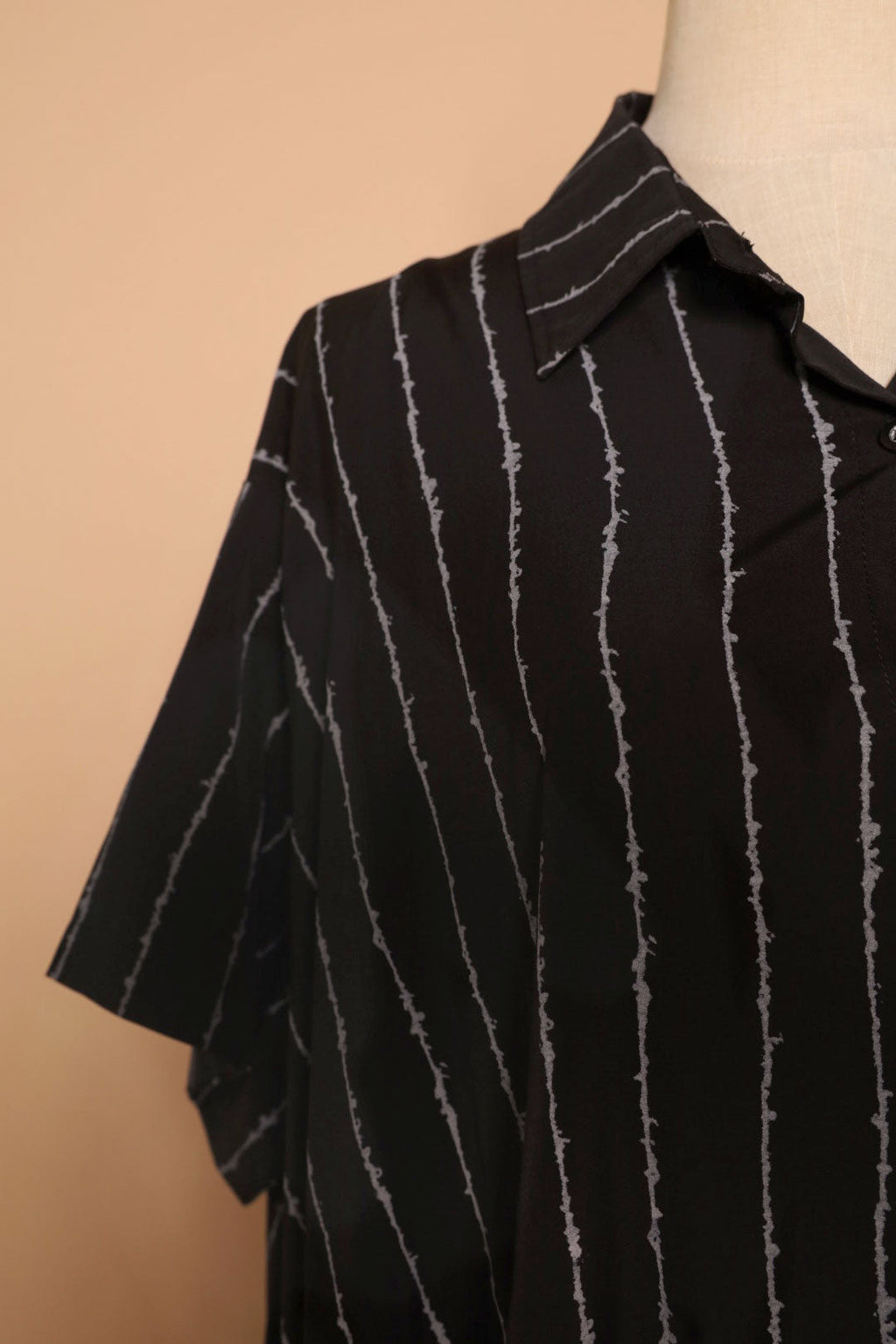 PO - Eunwoo Pinstripes Dress in Black