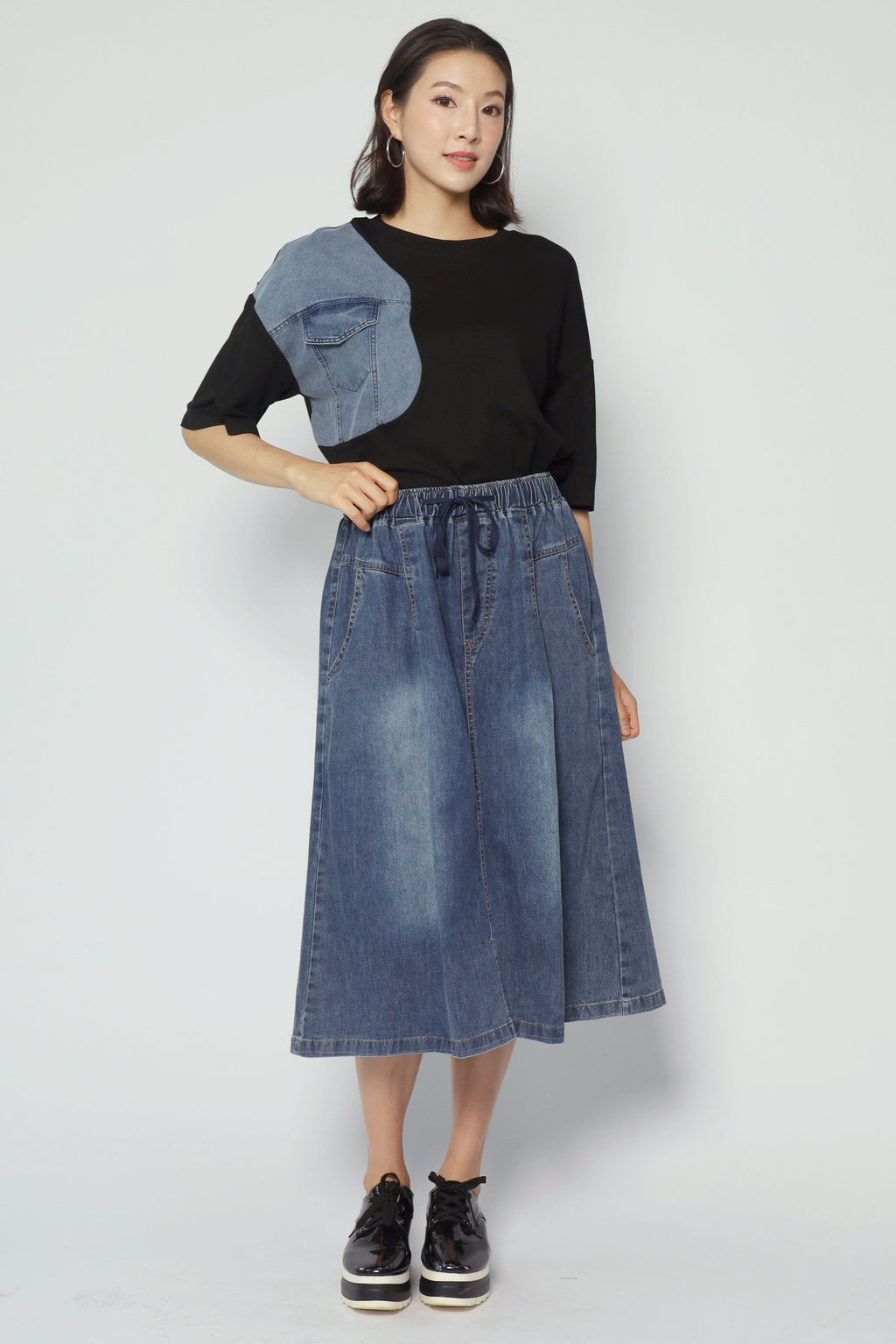 Eva Skirt in Blue Denim