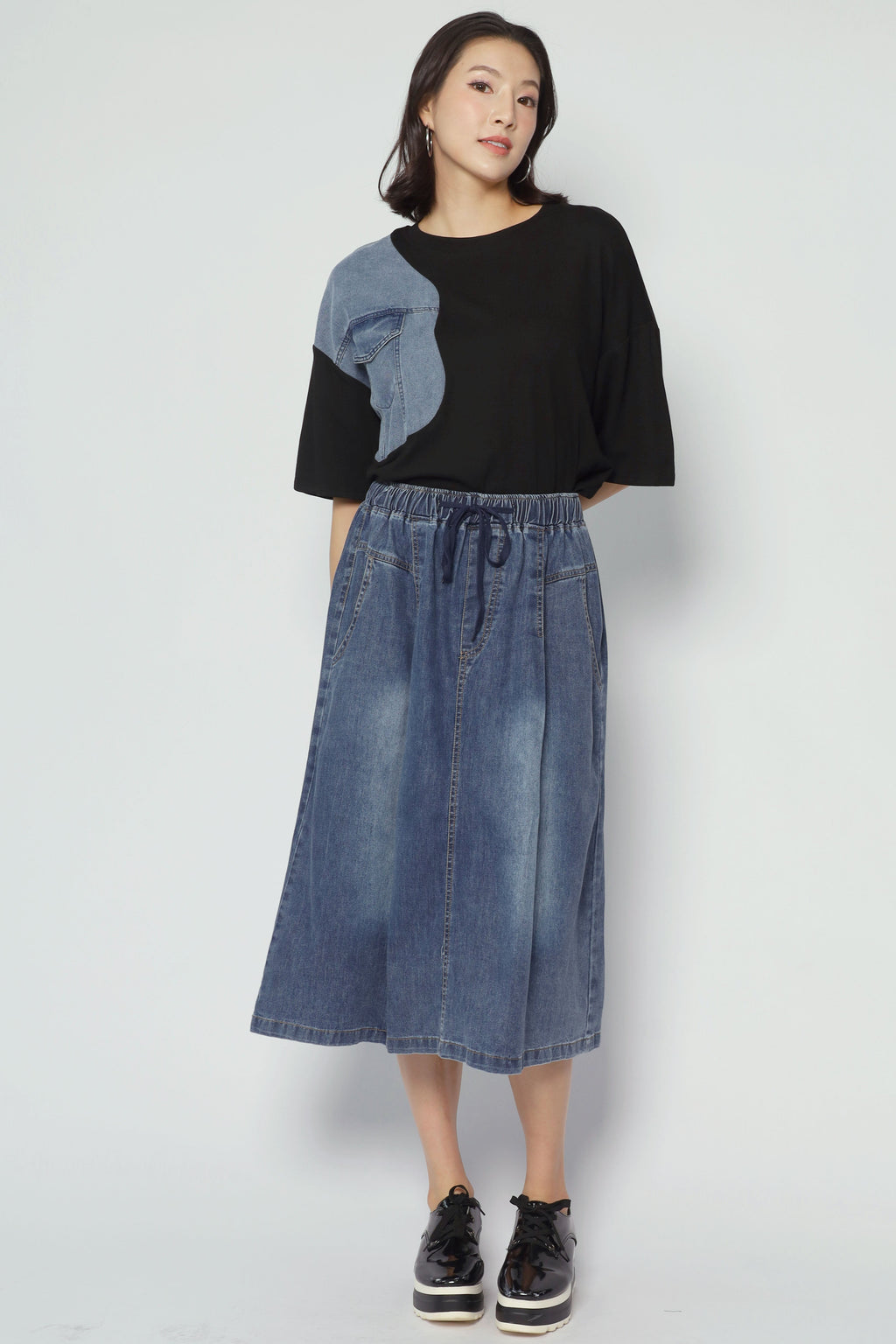 Eva Skirt in Blue Denim