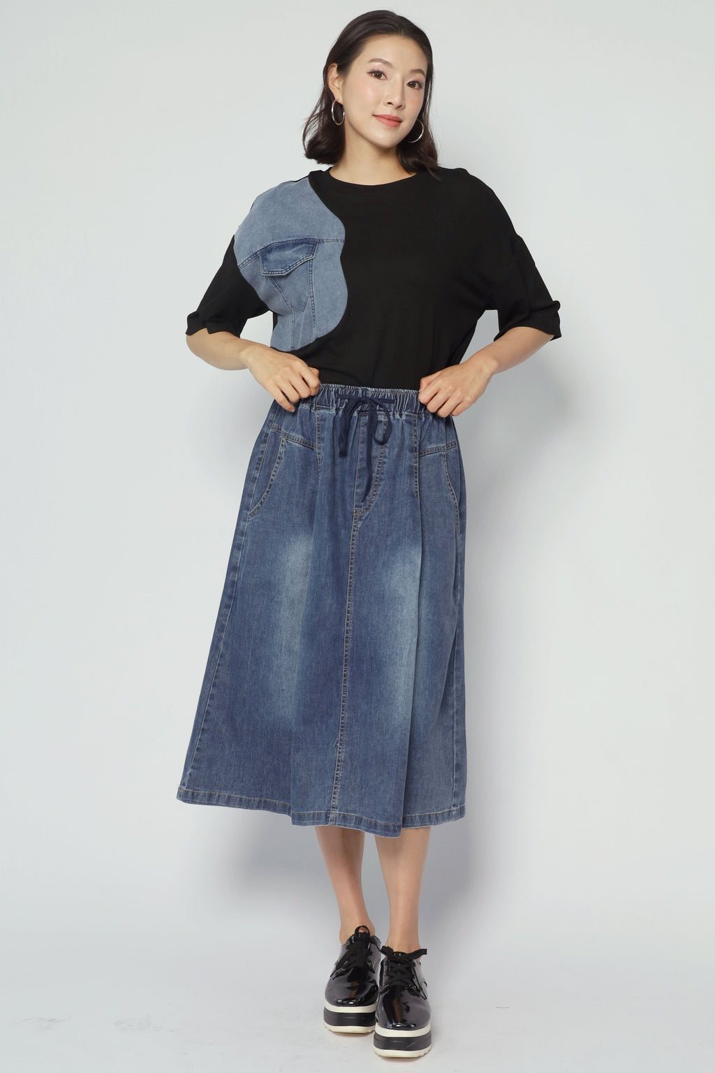 Eva Skirt in Blue Denim