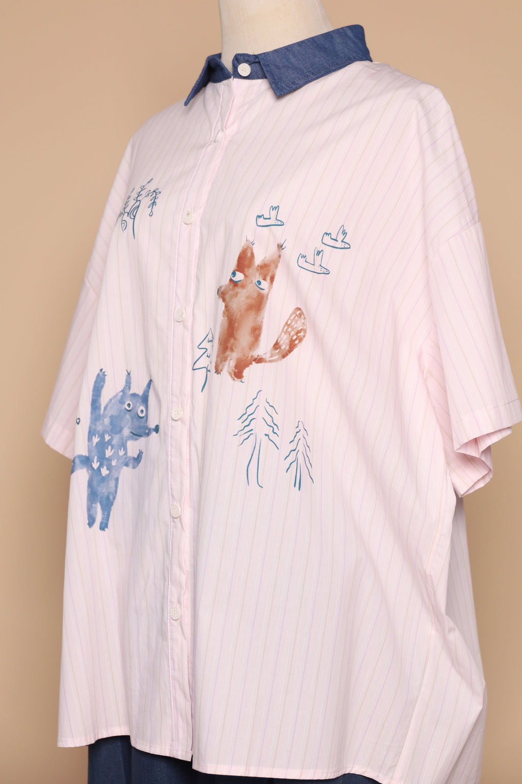 PO - Fuzzy Howl Shirt in Pink