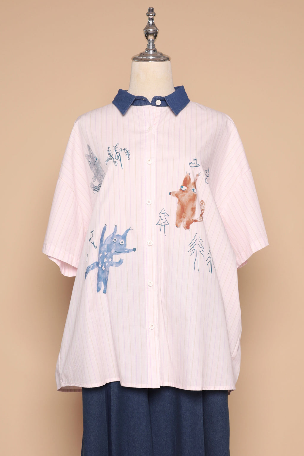 PO - Fuzzy Howl Shirt in Pink