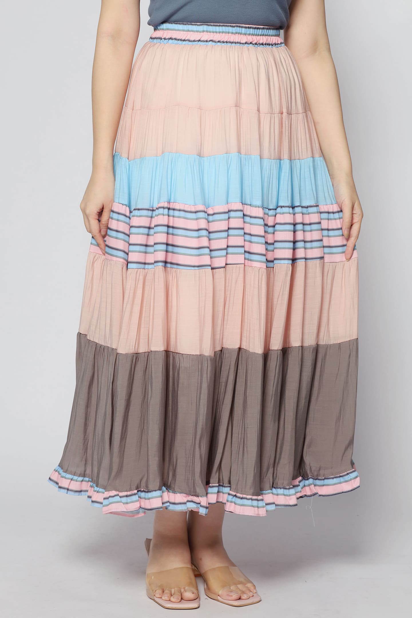 Gabbie Colourblock Skirt in Blue