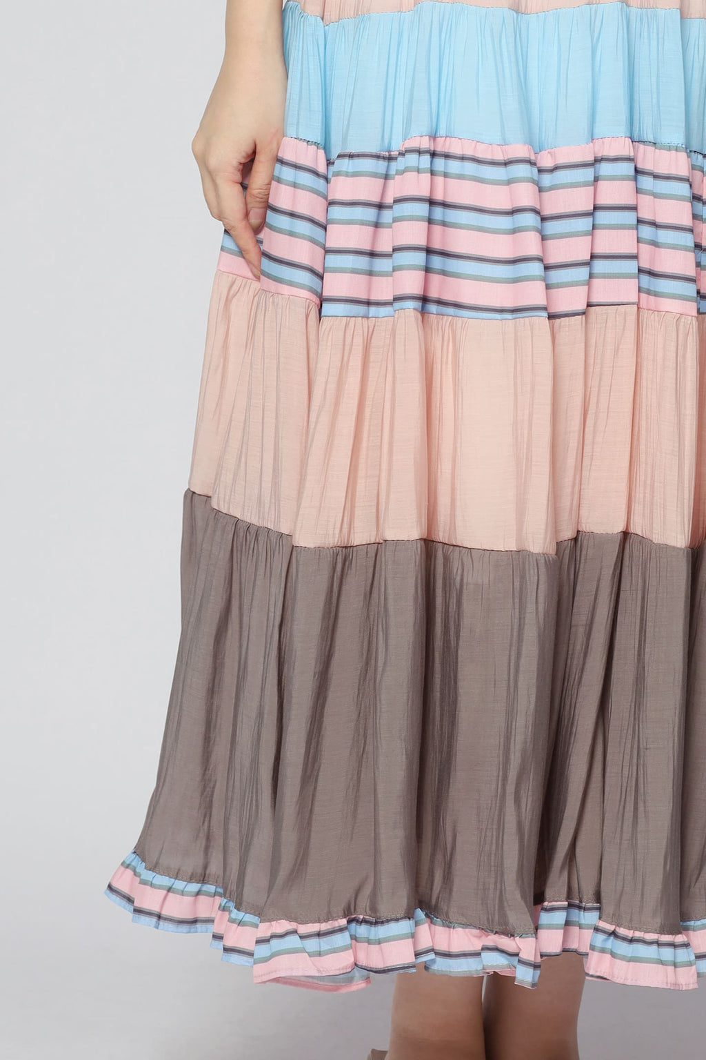 Gabbie Colourblock Skirt in Blue