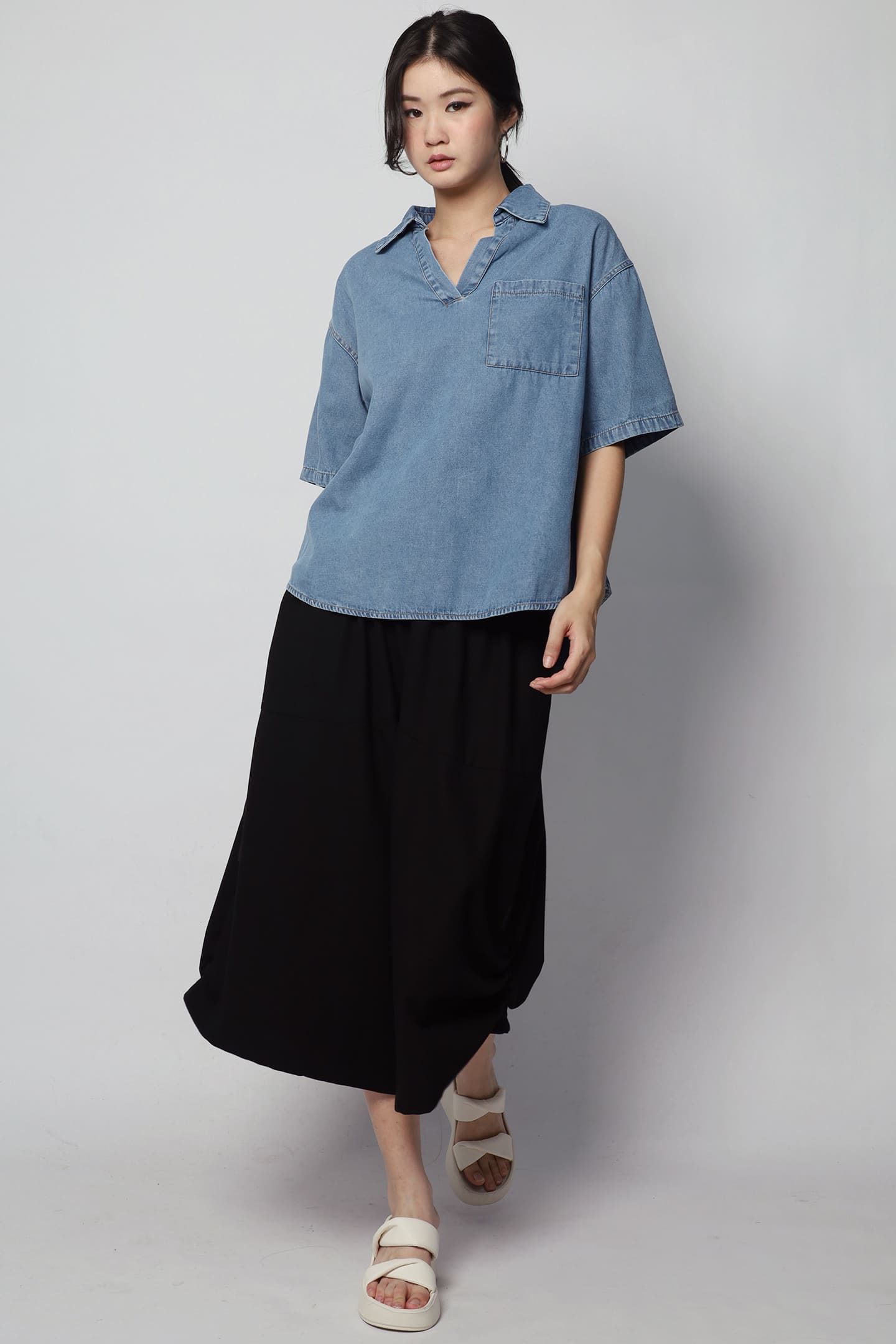 Hailey Denim Top