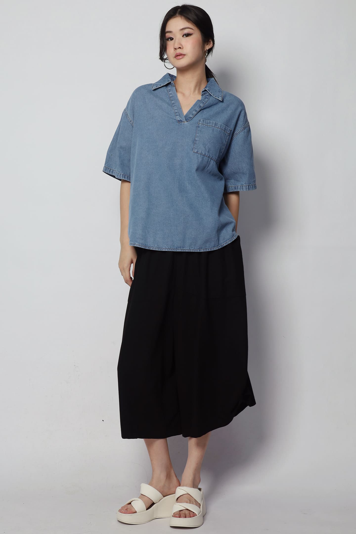 Hailey Denim Top