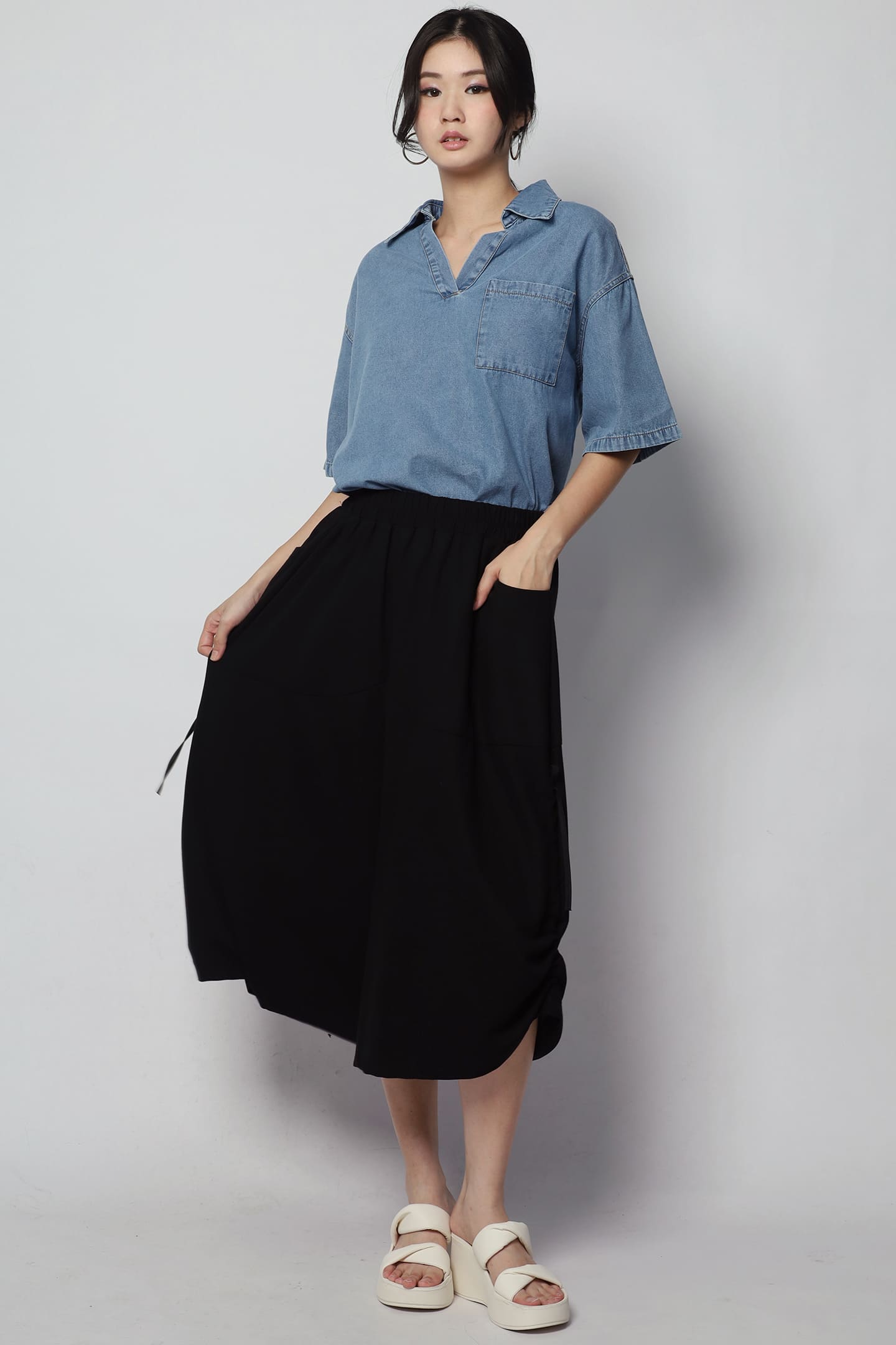 Hailey Denim Top