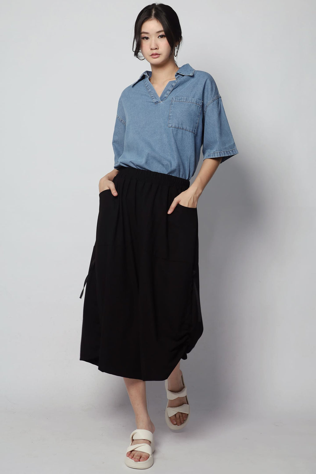 Hailey Denim Top