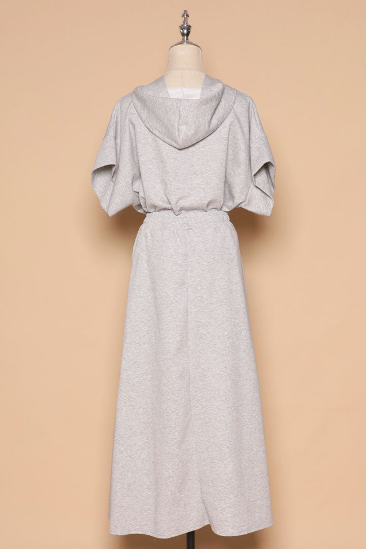 PO - Hanny 2 in 1 Top and Skirt Set in Grey