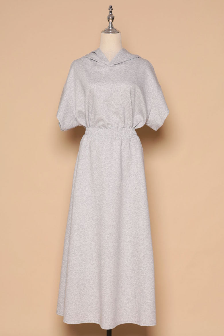 PO - Hanny 2 in 1 Top and Skirt Set in Grey