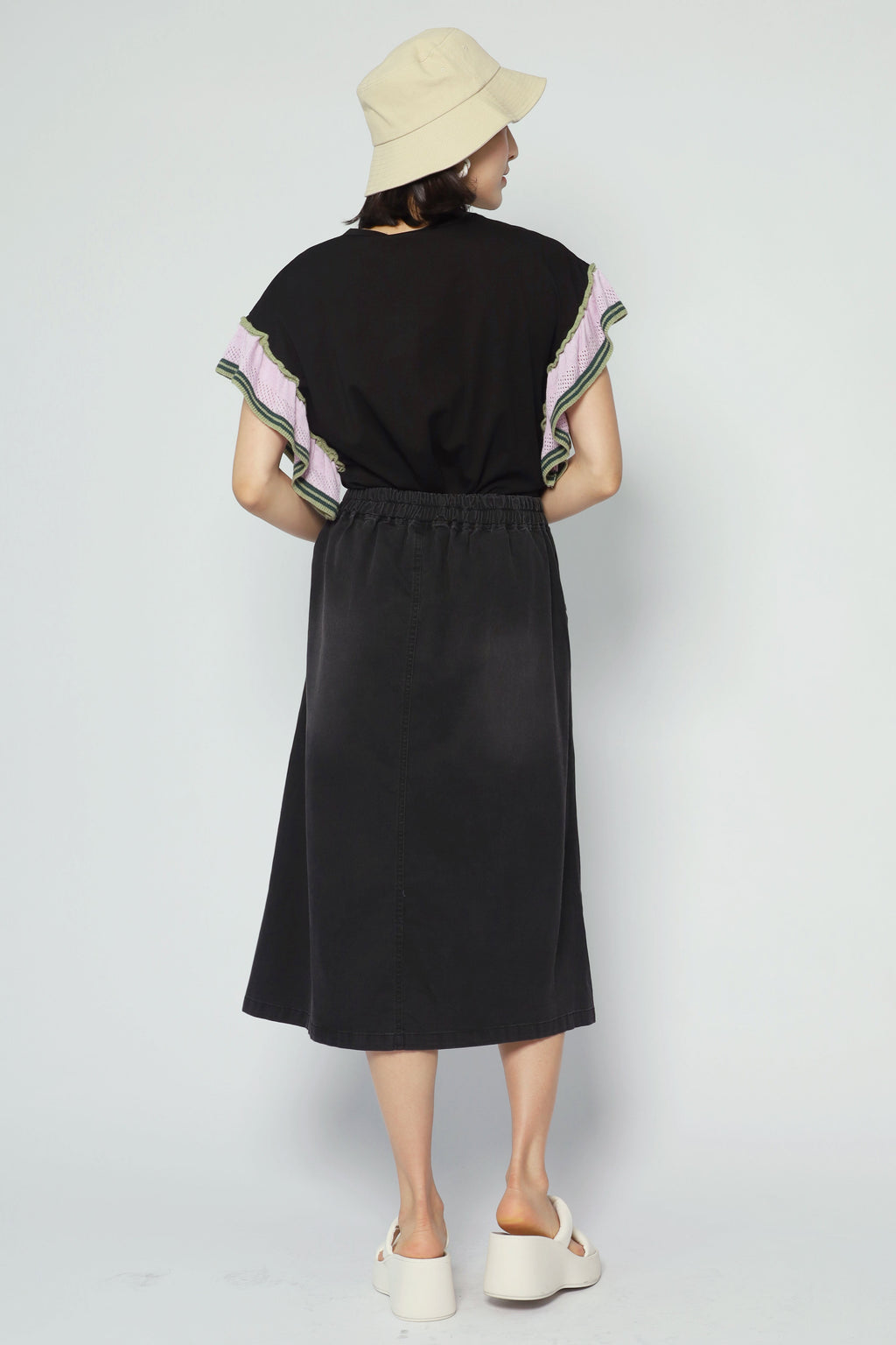 Karla Skirt in Black Denim