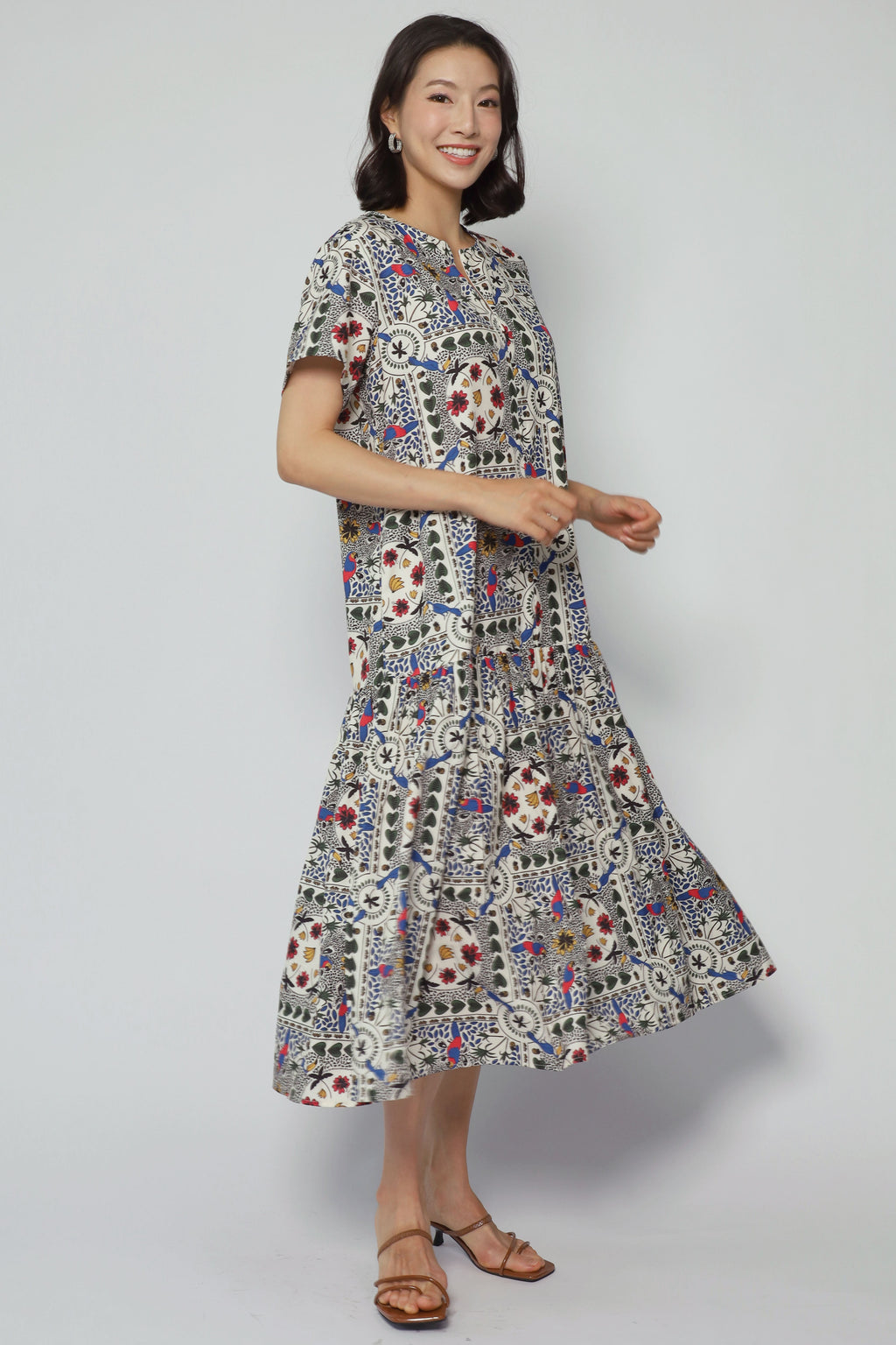 Komy Dress in Parrot Petal