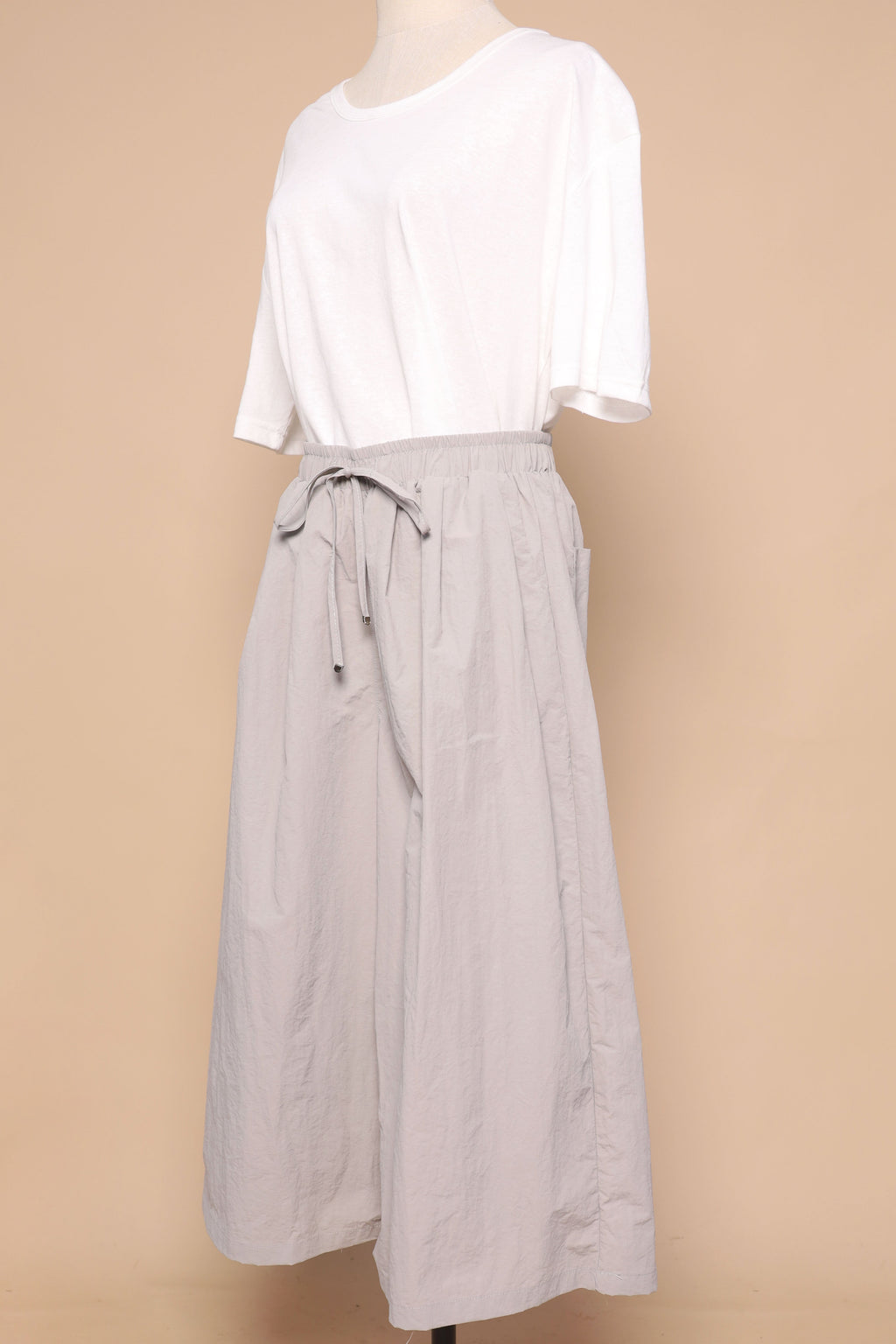 PO - Laia 3 in 1 Vest Top and Pants Set in Grey White