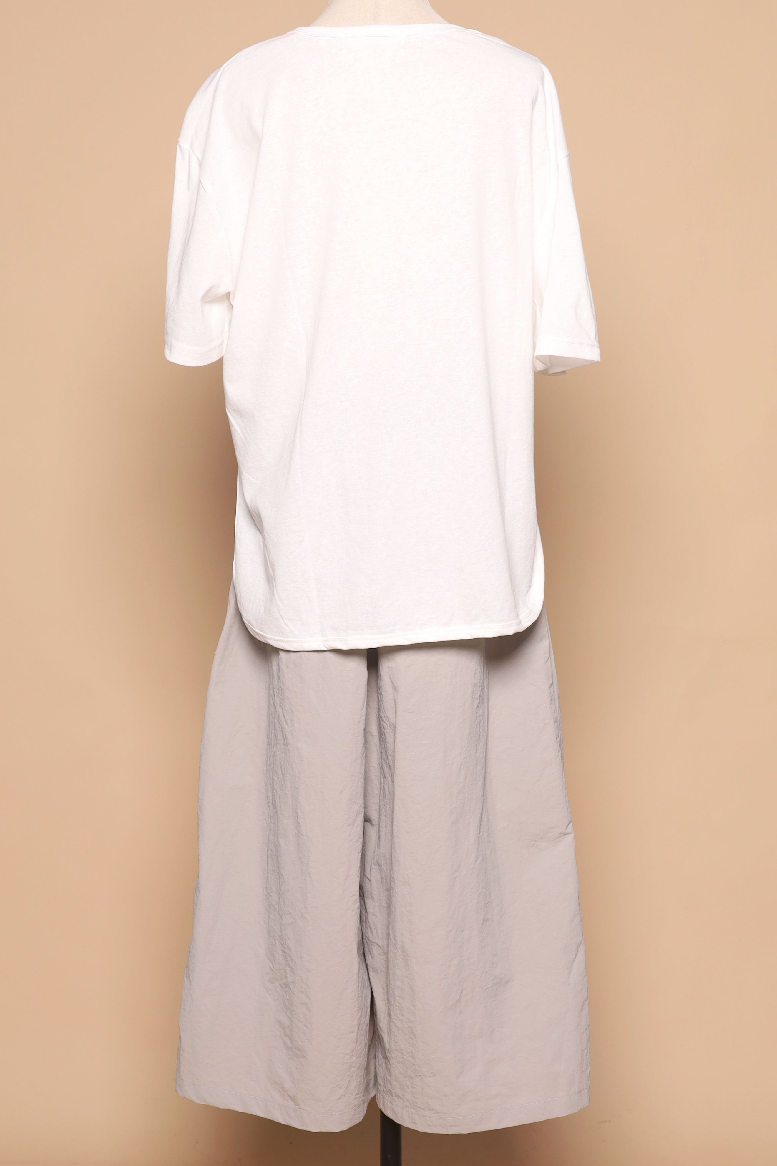 PO - Laia 3 in 1 Vest Top and Pants Set in Grey White