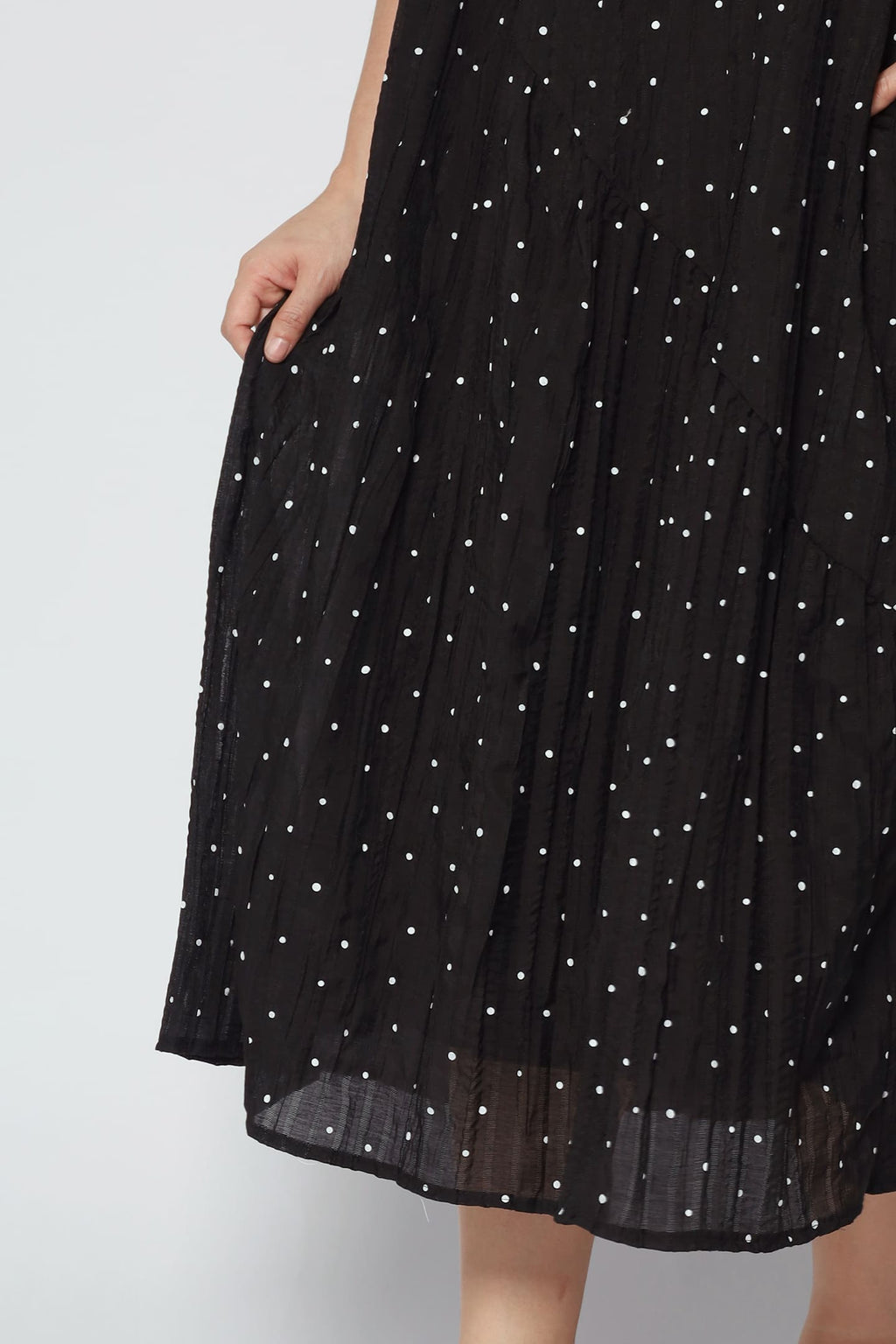 Lindy Polkadot Dress in Black