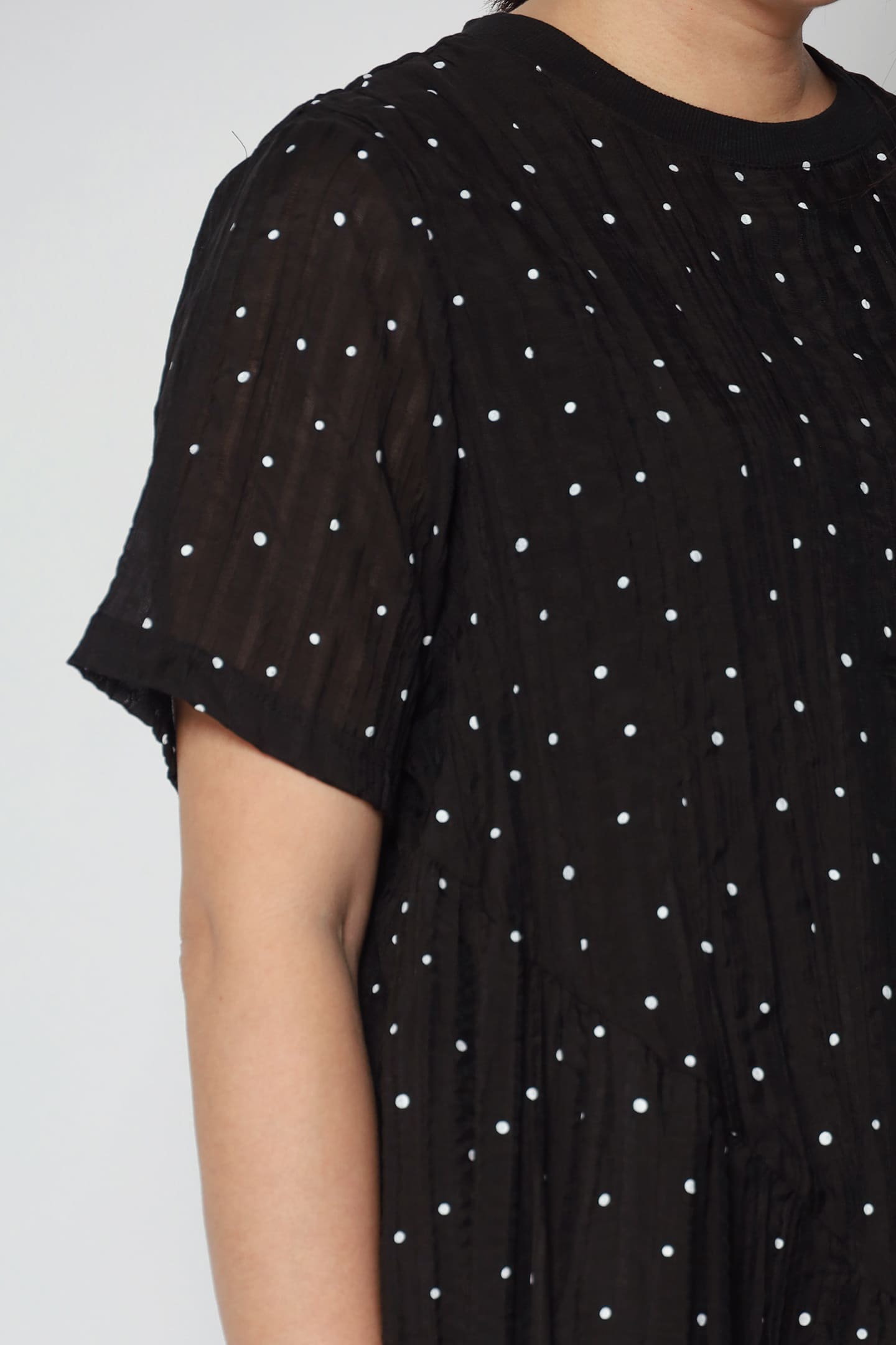 Lindy Polkadot Dress in Black