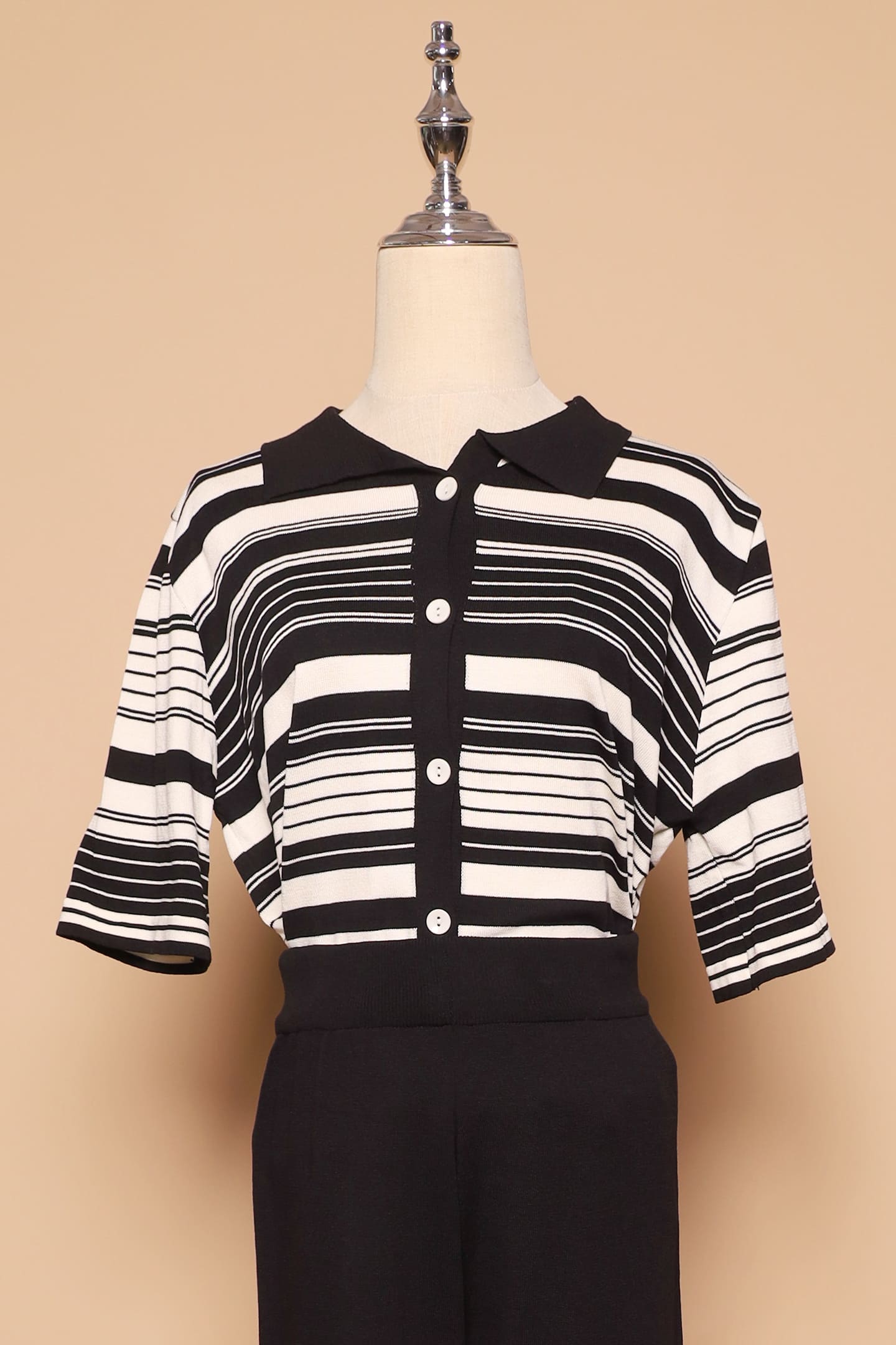 PO - Mun Knit Stripes 2 in 1 Top and Pants Set