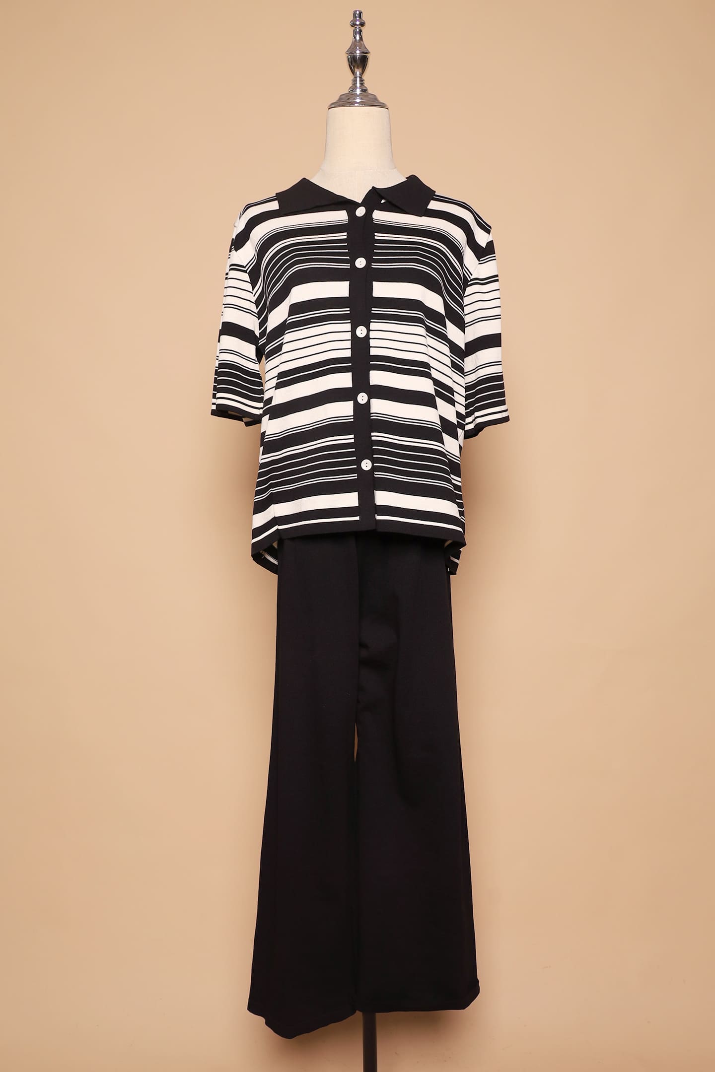 PO - Mun Knit Stripes 2 in 1 Top and Pants Set