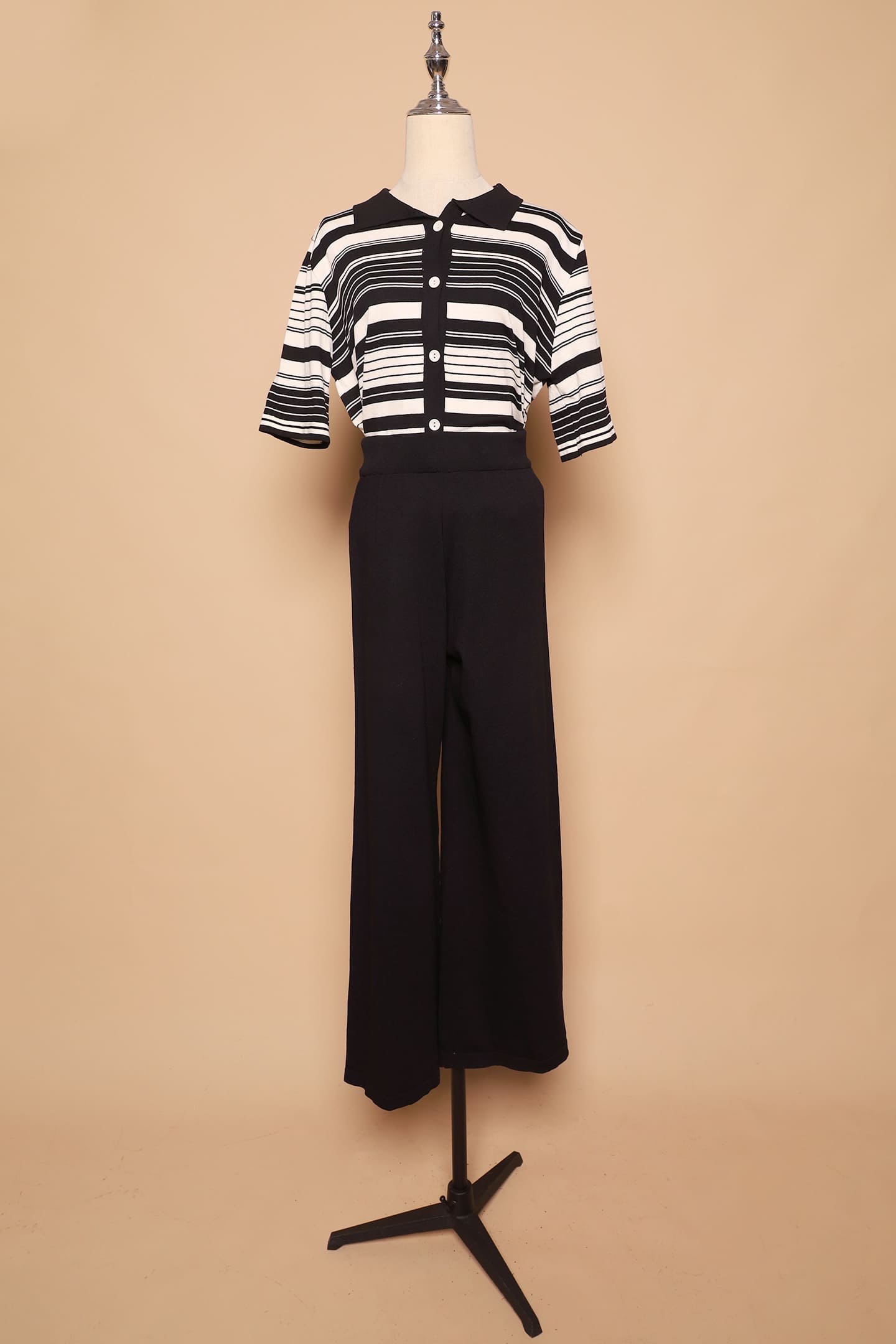 PO - Mun Knit Stripes 2 in 1 Top and Pants Set