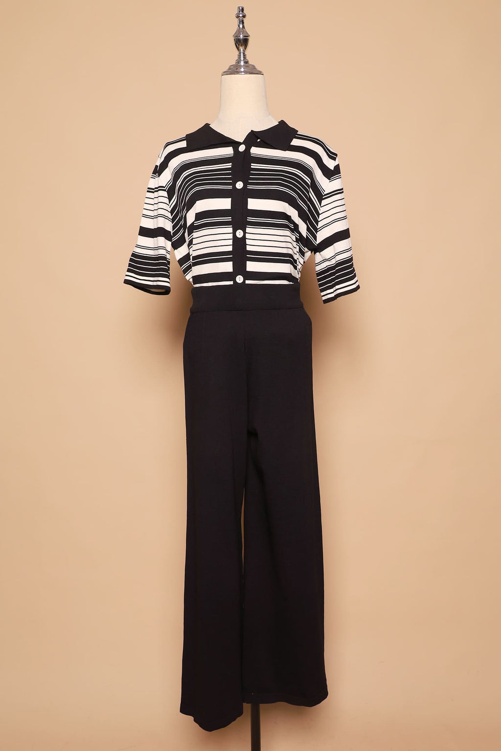 PO - Mun Knit Stripes 2 in 1 Top and Pants Set