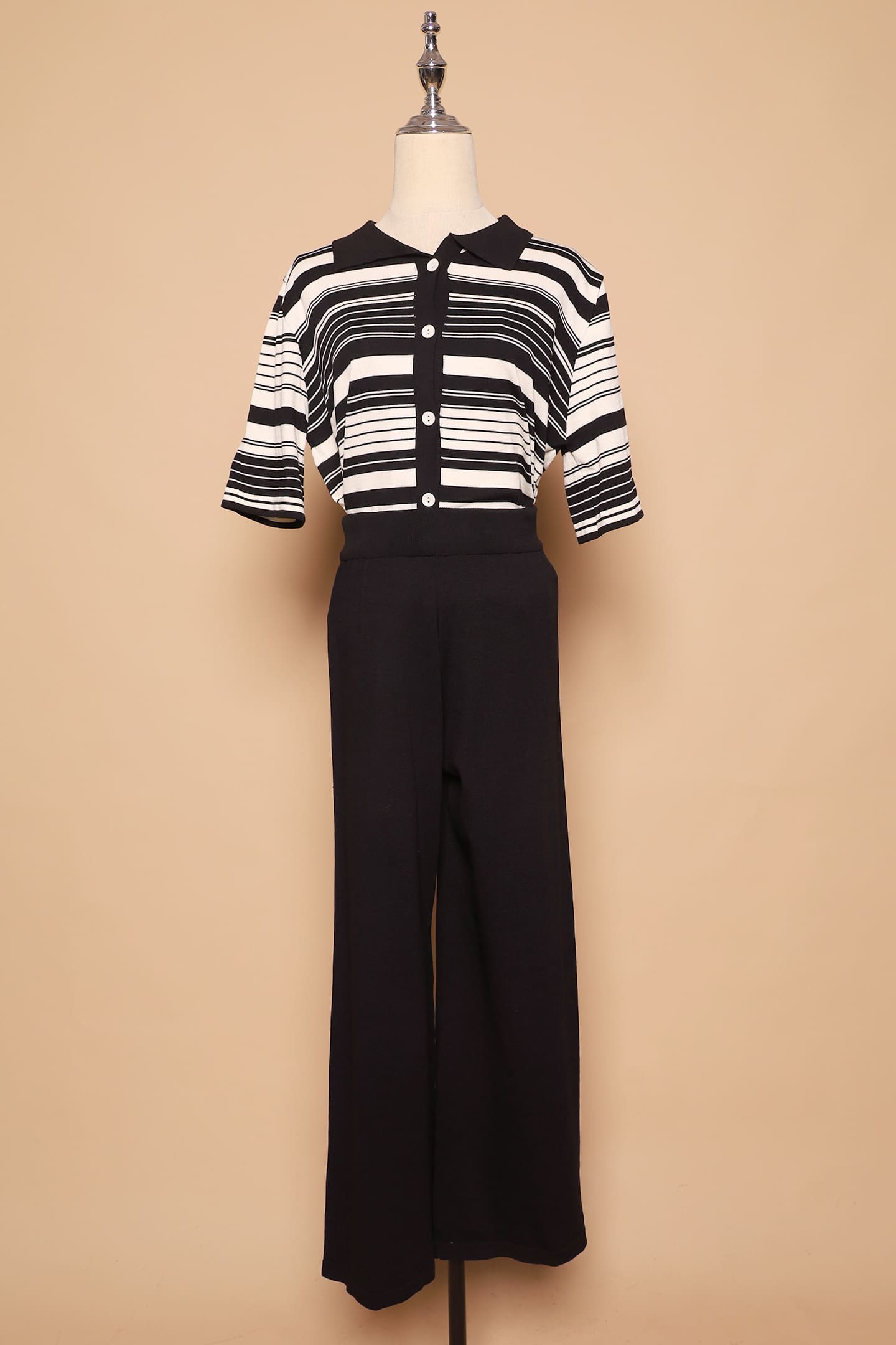 PO - Mun Knit Stripes 2 in 1 Top and Pants Set