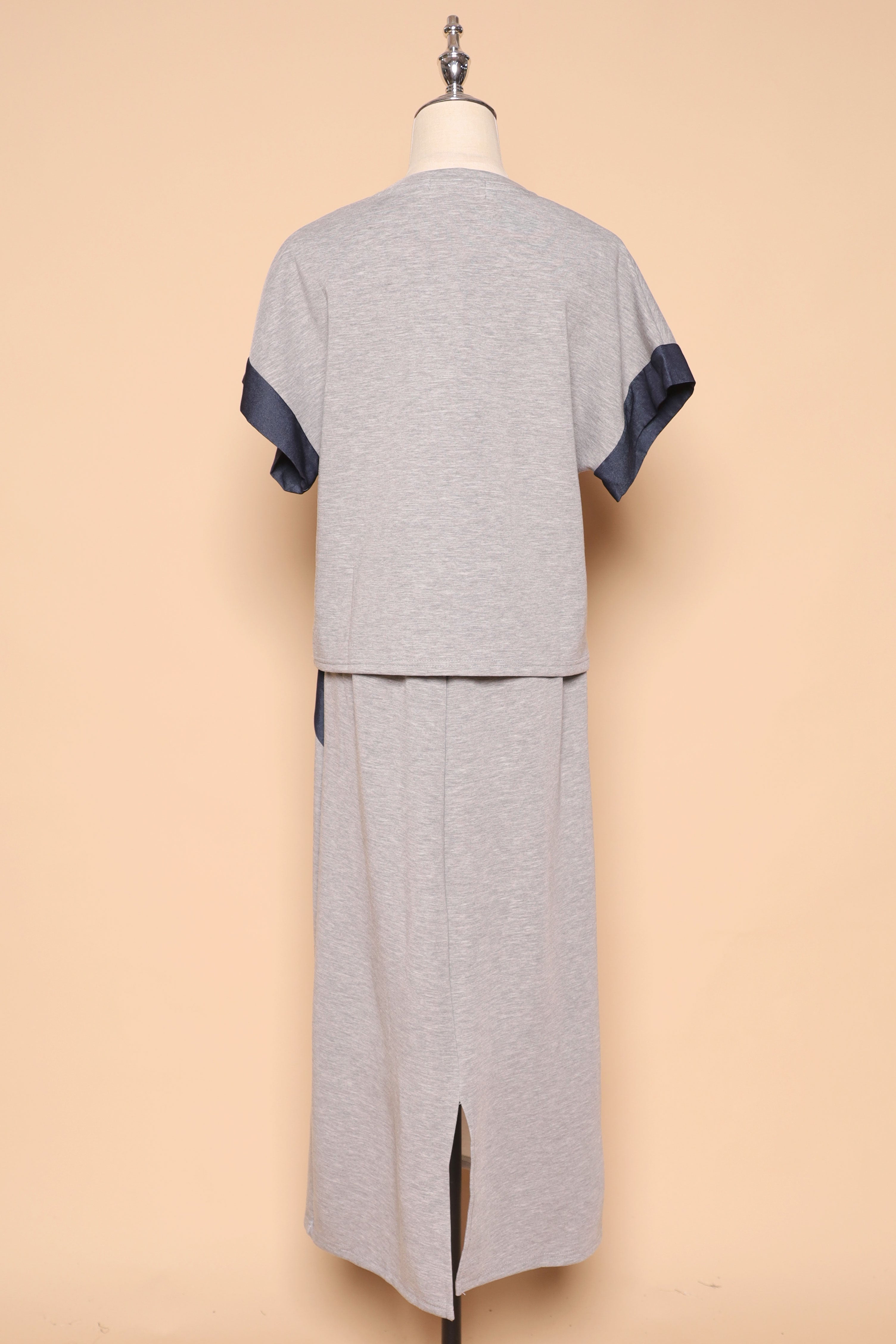 PO - New York 2 in 1 Top and Skirt Set in Grey