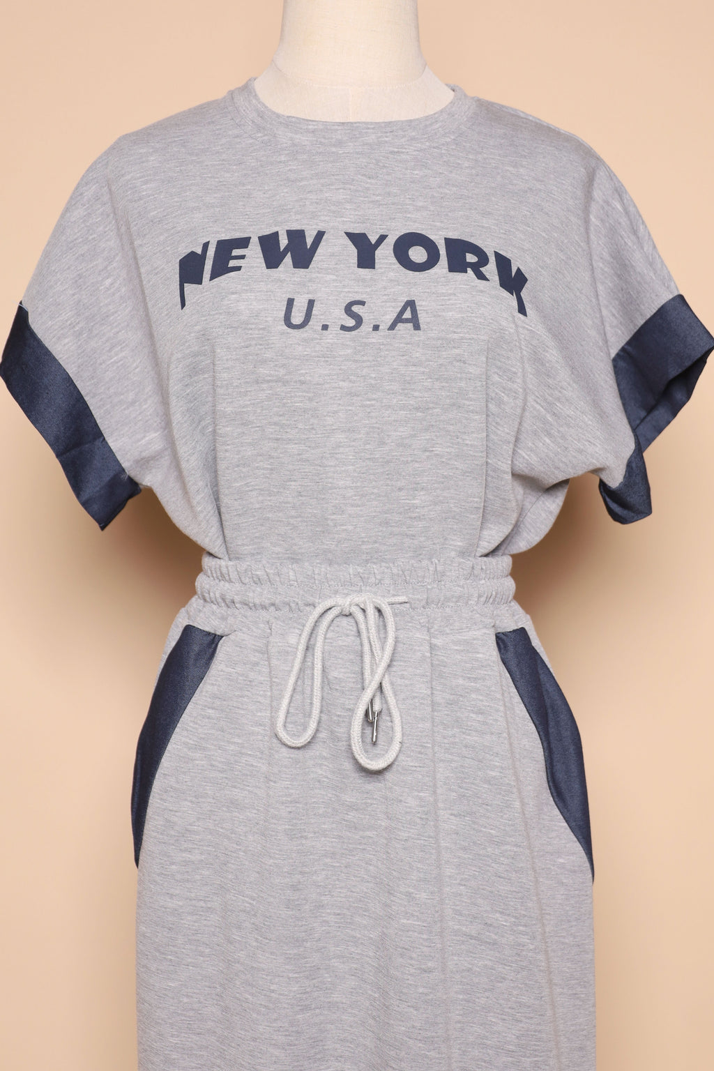 PO - New York 2 in 1 Top and Skirt Set in Grey